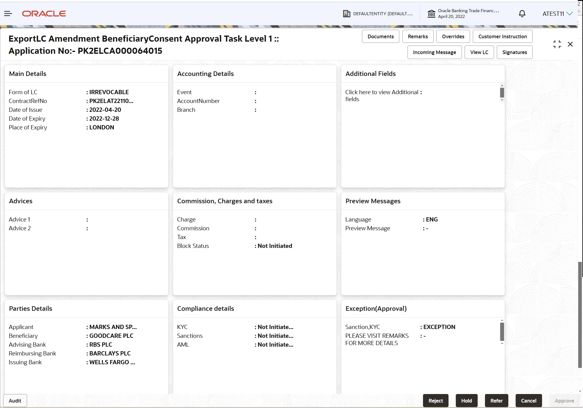 Description of approvalsummary.png follows Description of approvalsummary.png follows