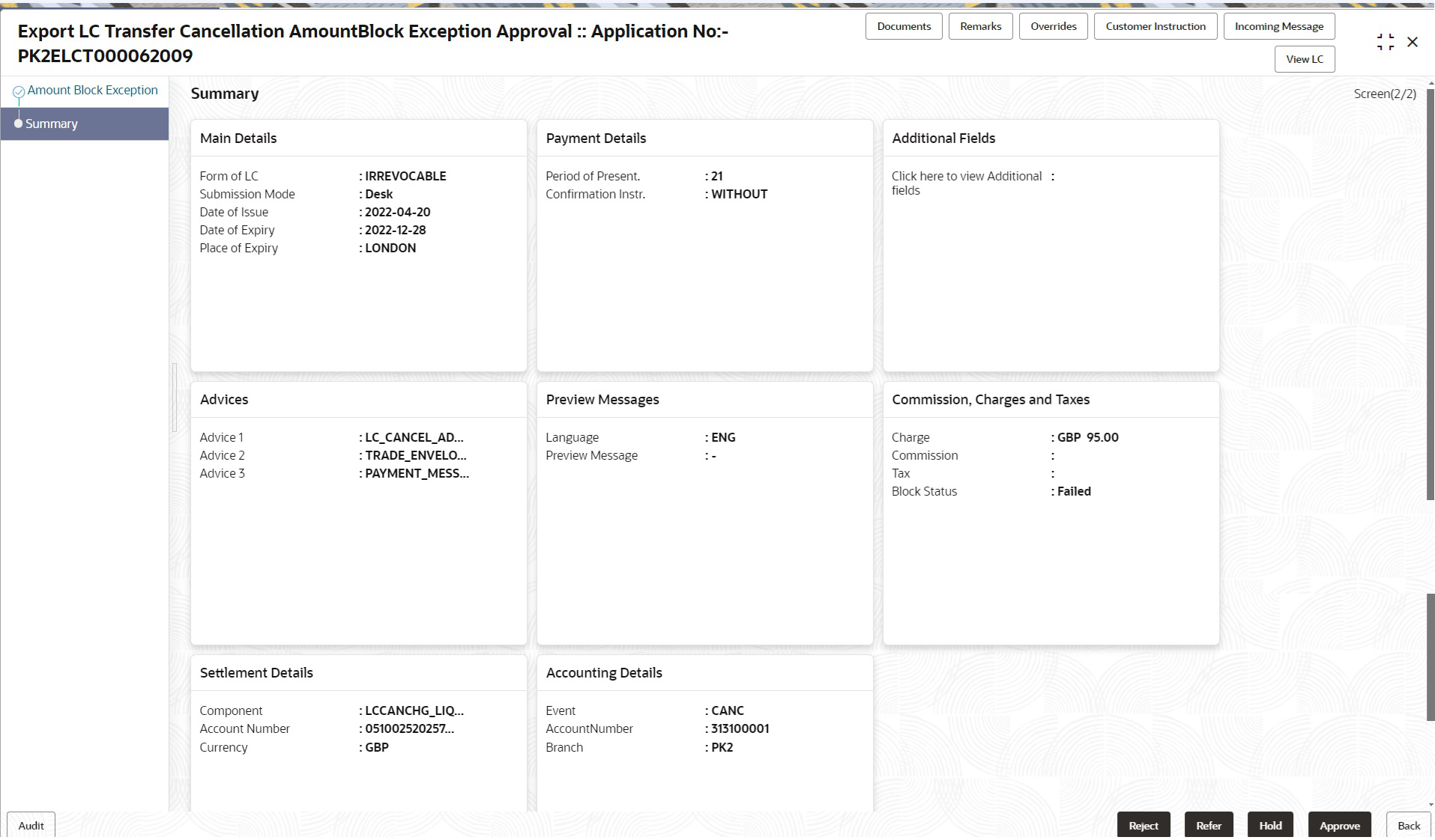 Description of amountblockexceptionsummary.png follows Description of amountblockexceptionsummary.png follows