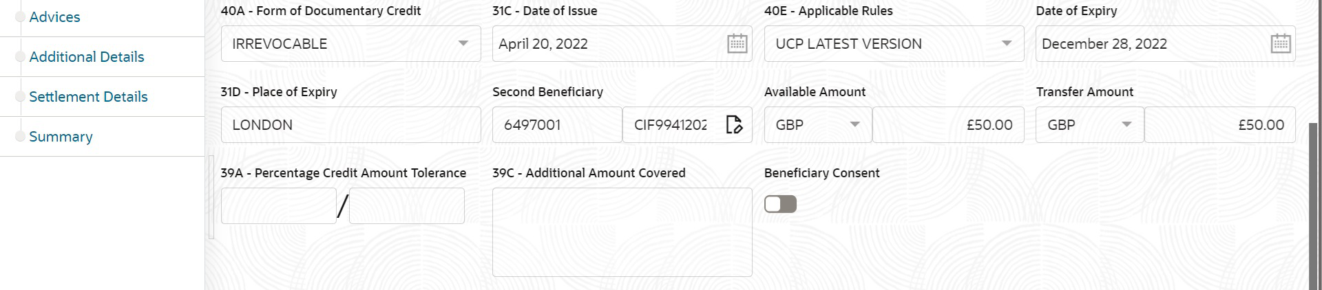 Description of detransferlcdetails.png follows Description of detransferlcdetails.png follows
