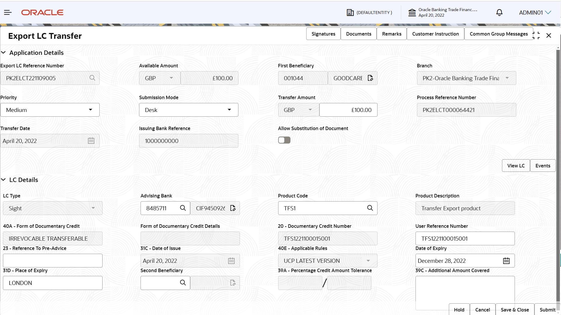 Description of registrationapplicationdetails.png follows