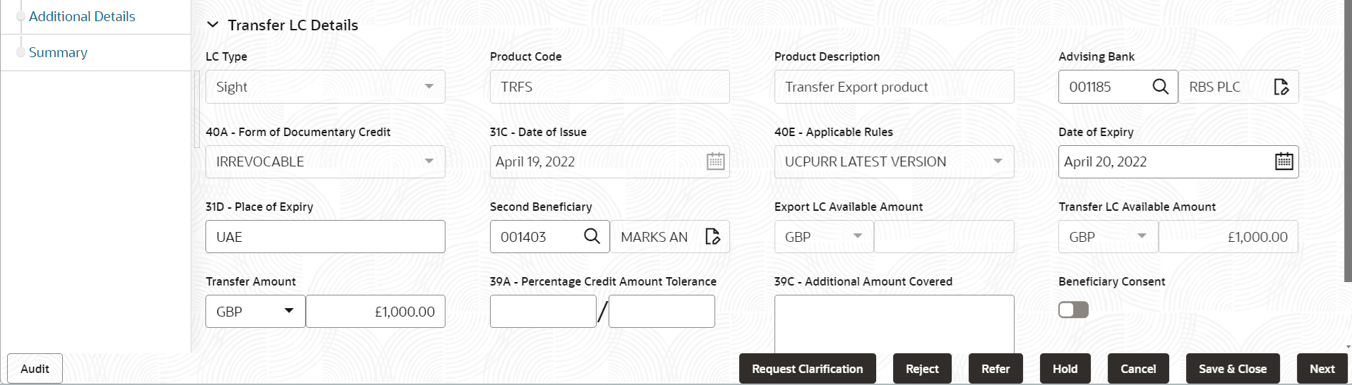 Description of scrutinymainlcdetails.png follows Description of scrutinymainlcdetails.png follows