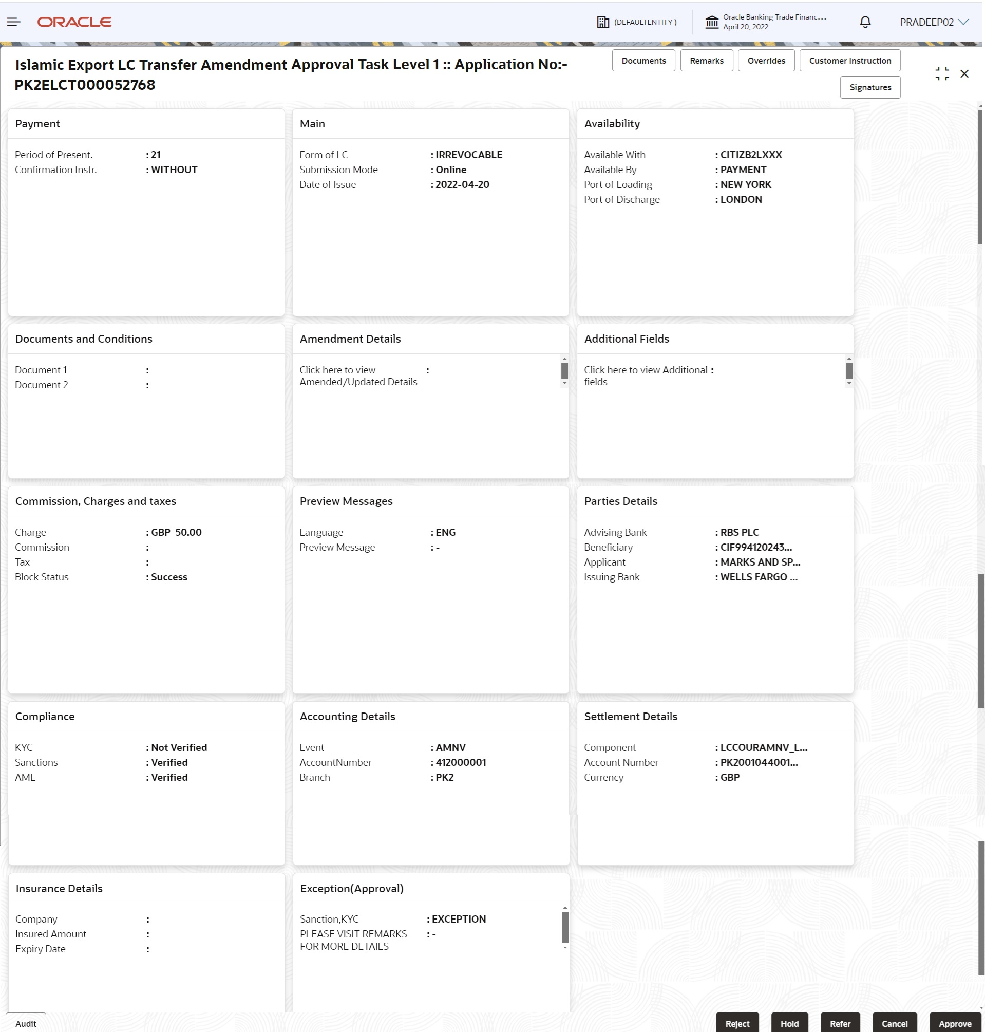 Description of approvalsummary.png follows