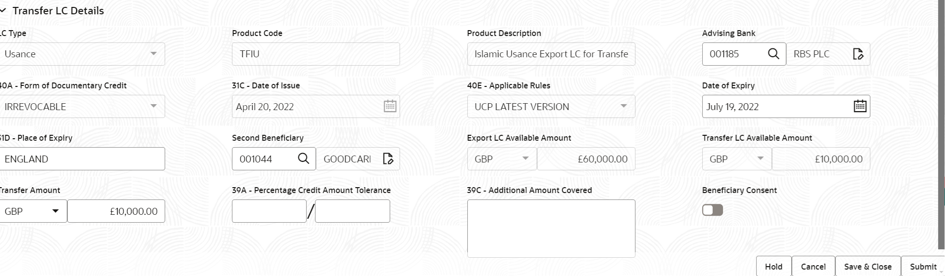 Description of registrationlcdetails.png follows Description of registrationlcdetails.png follows