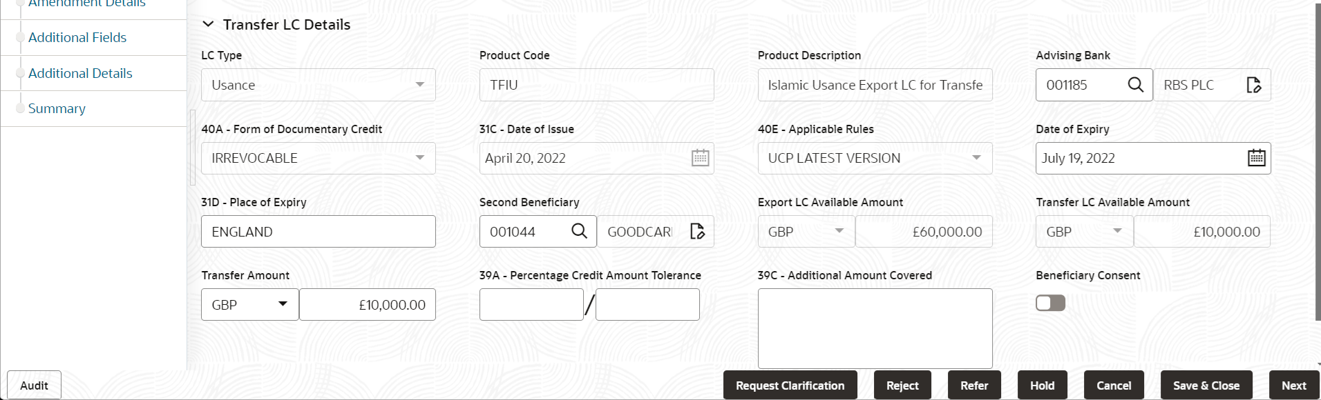 Description of scrutinymainlcdetails.png follows Description of scrutinymainlcdetails.png follows