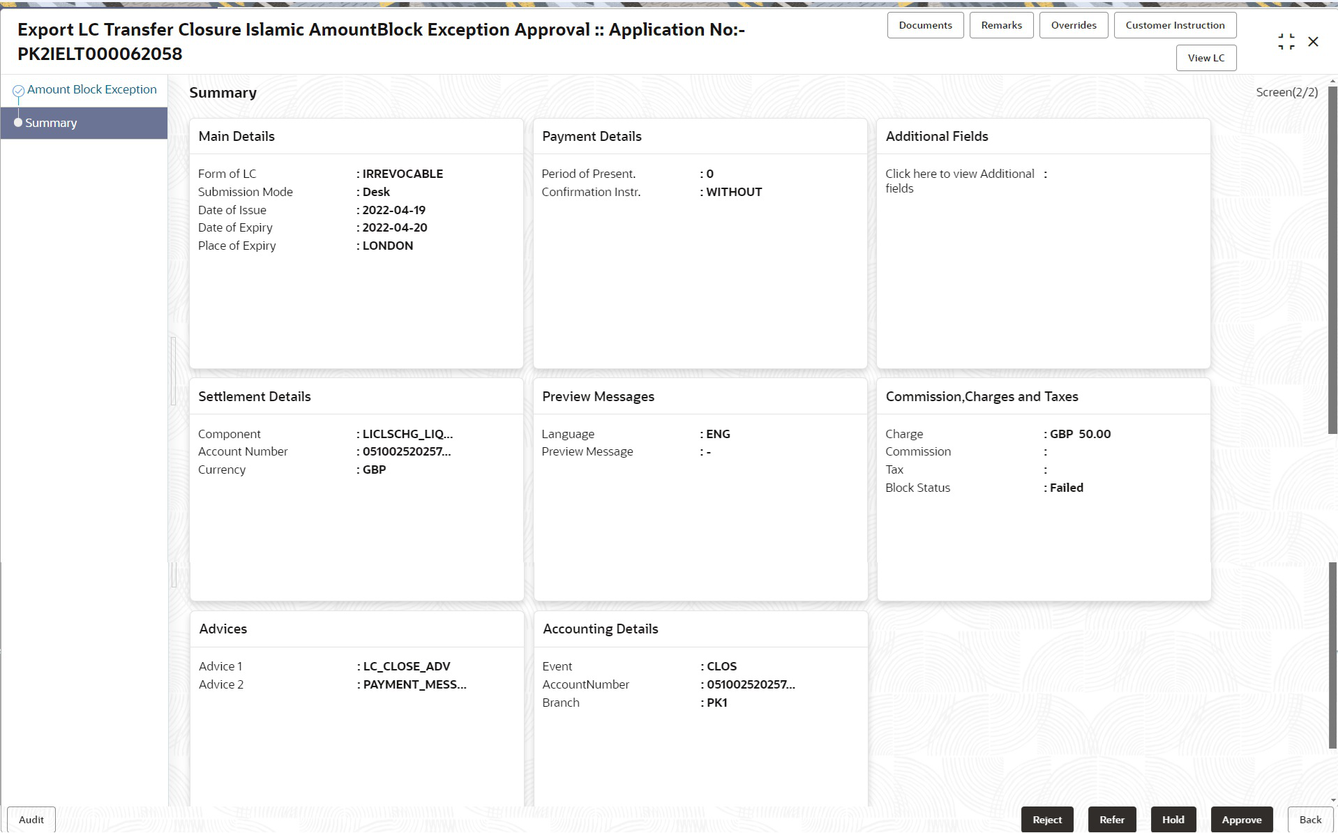 Description of amountblockexceptionsummary.png follows
