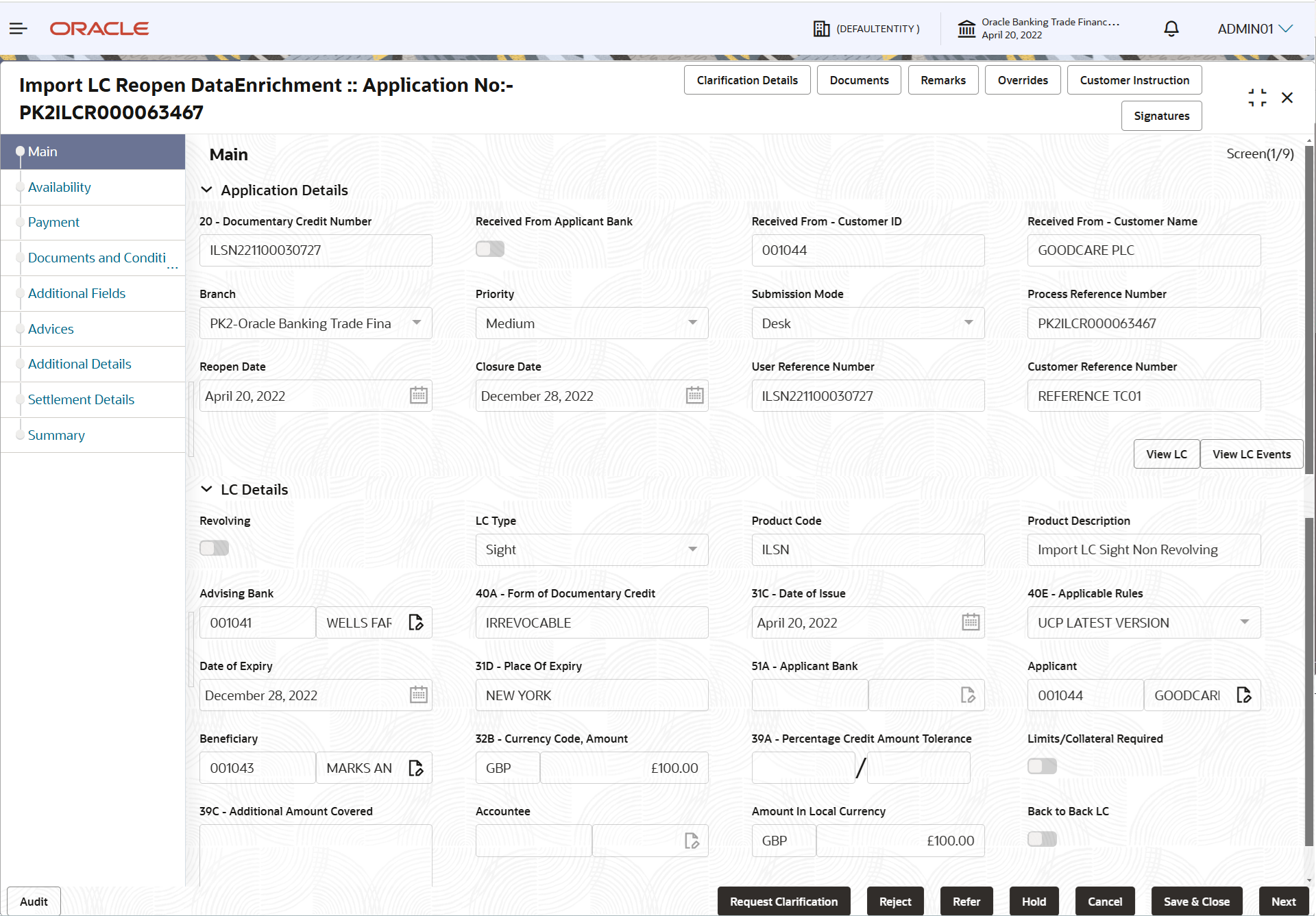 Description of demainapplicationdetails.png follows Description of demainapplicationdetails.png follows