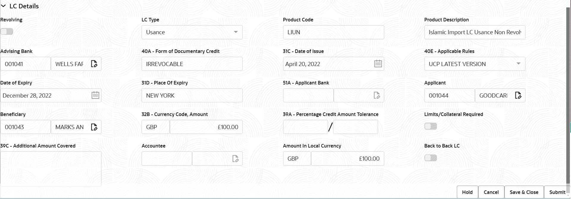 Description of registrationlcdetails.png follows Description of registrationlcdetails.png follows