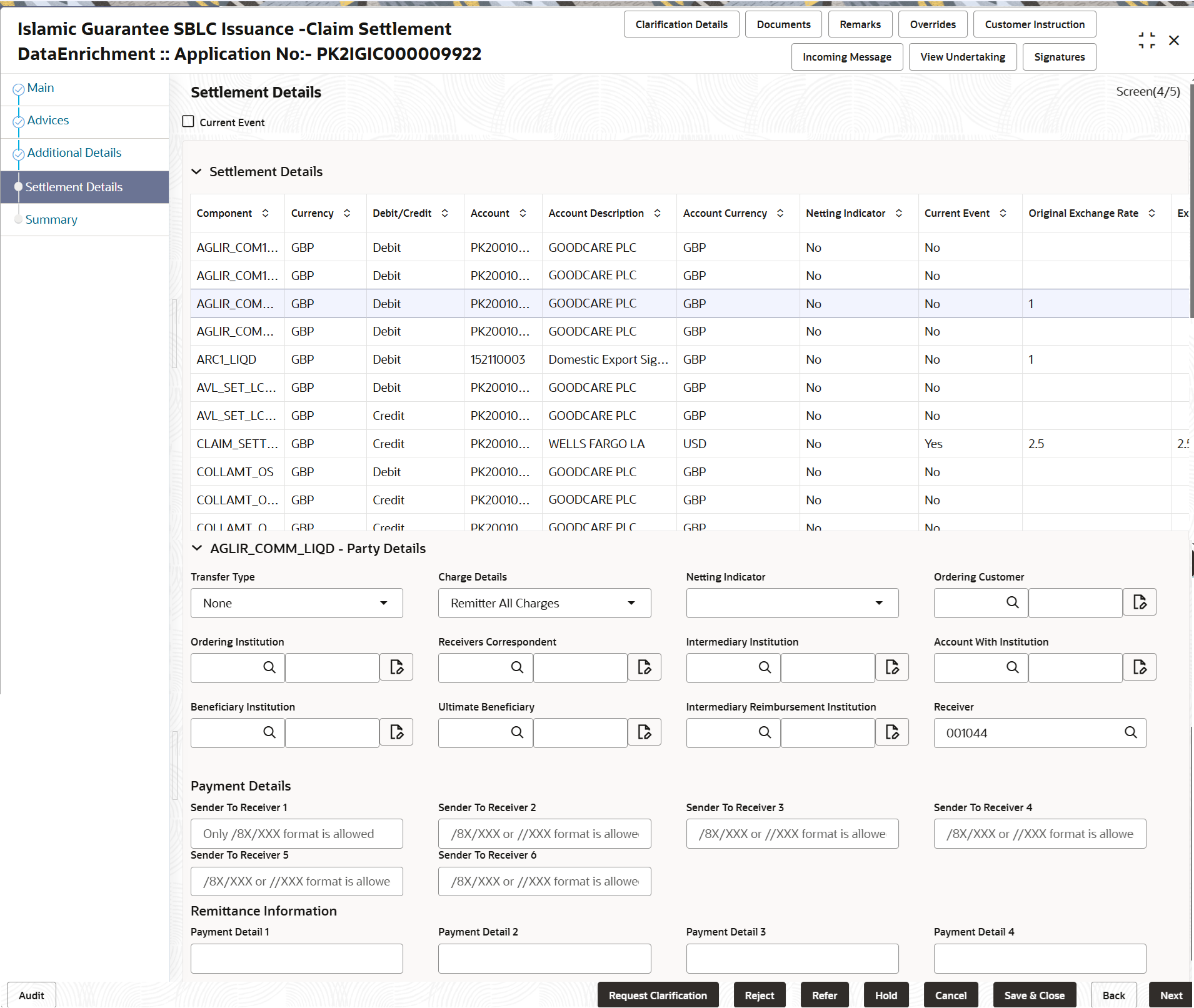 Description of desettlementdetails.png follows