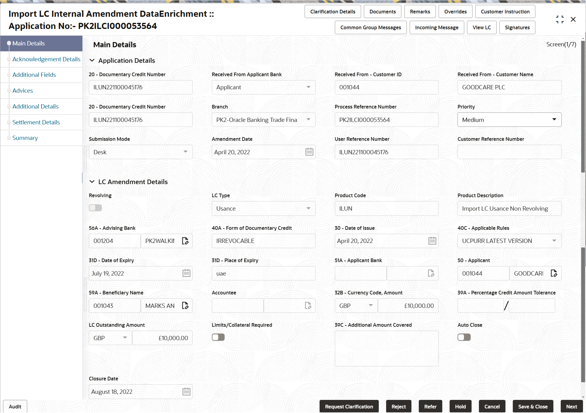Description of demainapplicationdetails.png follows Description of demainapplicationdetails.png follows