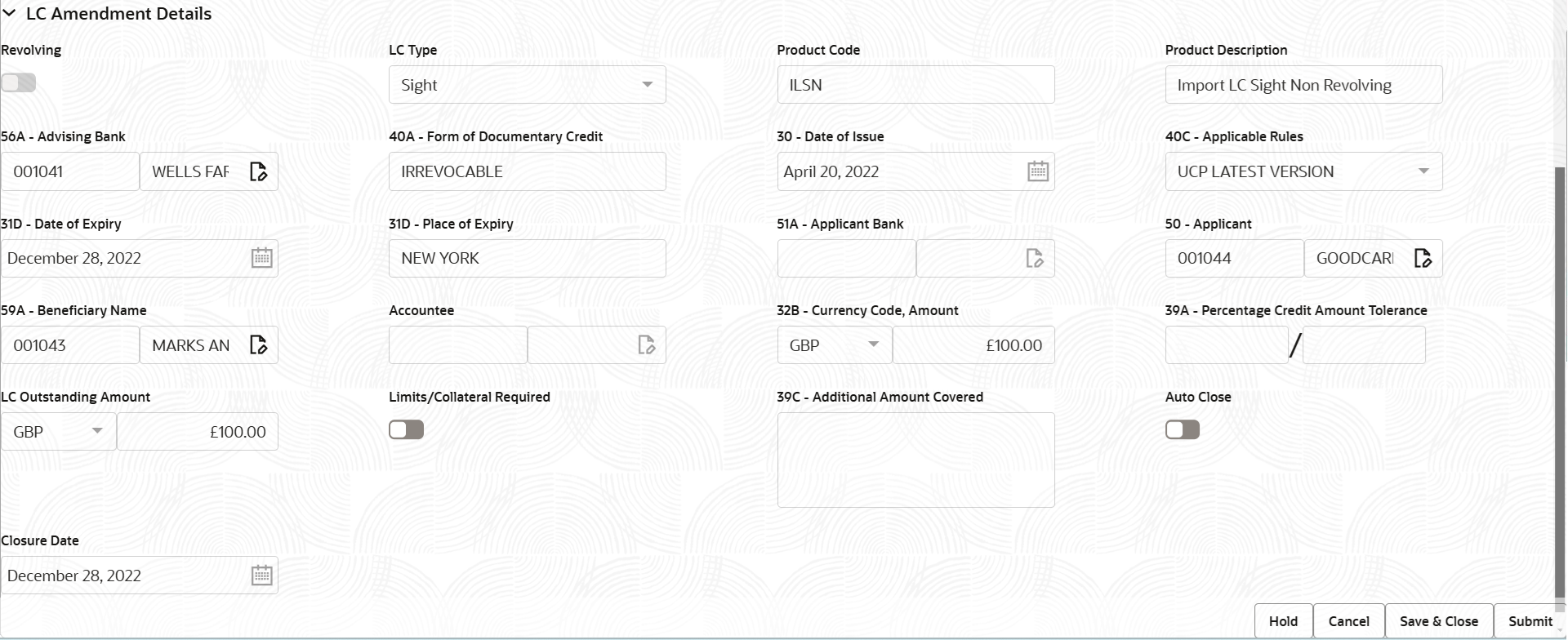 Description of registrationlcamendmentdetails.png follows Description of registrationlcamendmentdetails.png follows