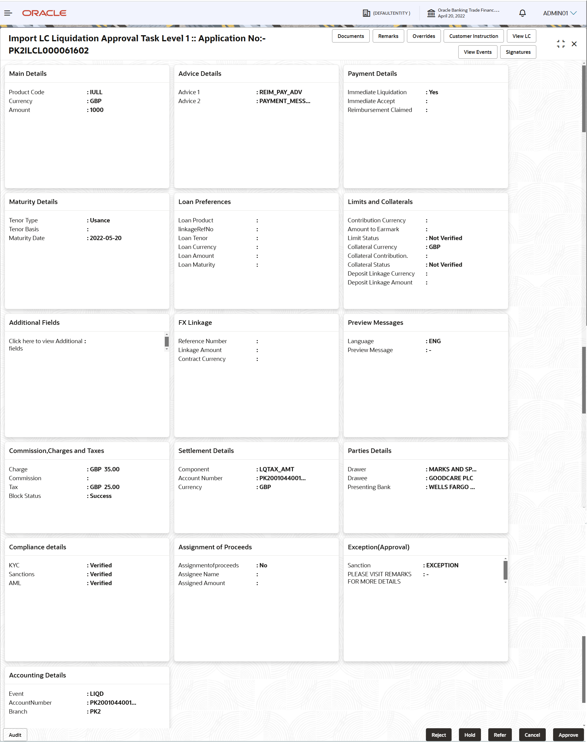 Description of approvalsummary.png follows