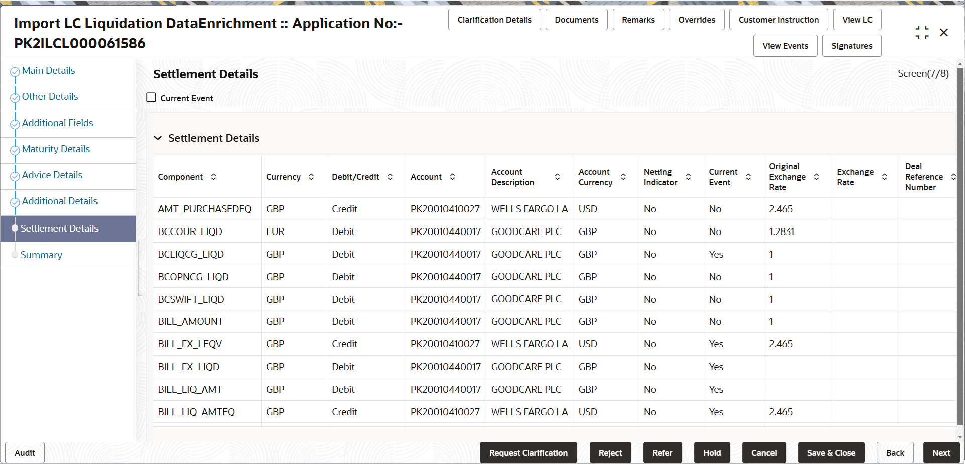 Description of desettlementdetails.png follows