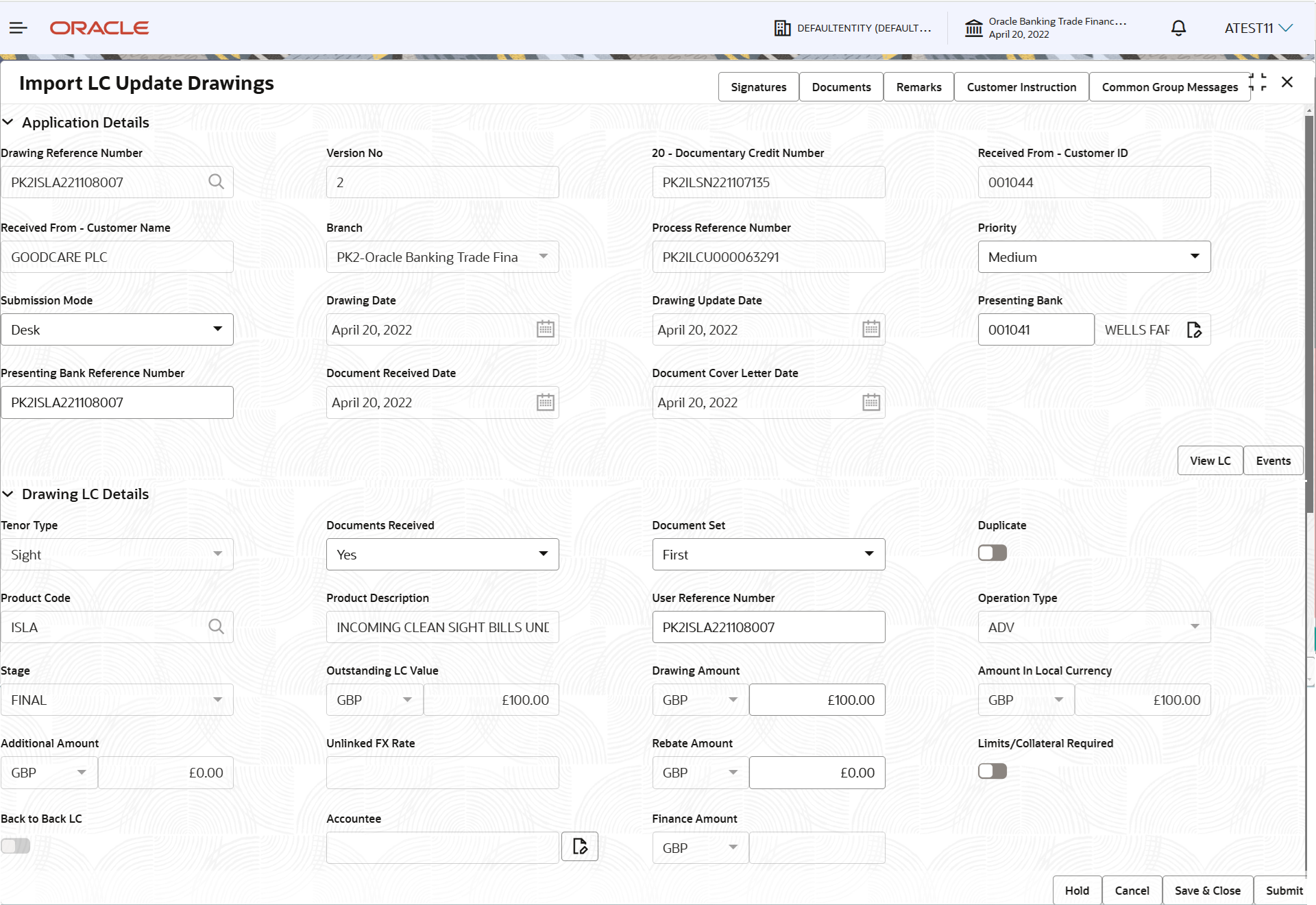 Description of registrationapplicationdetails.png follows Description of registrationapplicationdetails.png follows