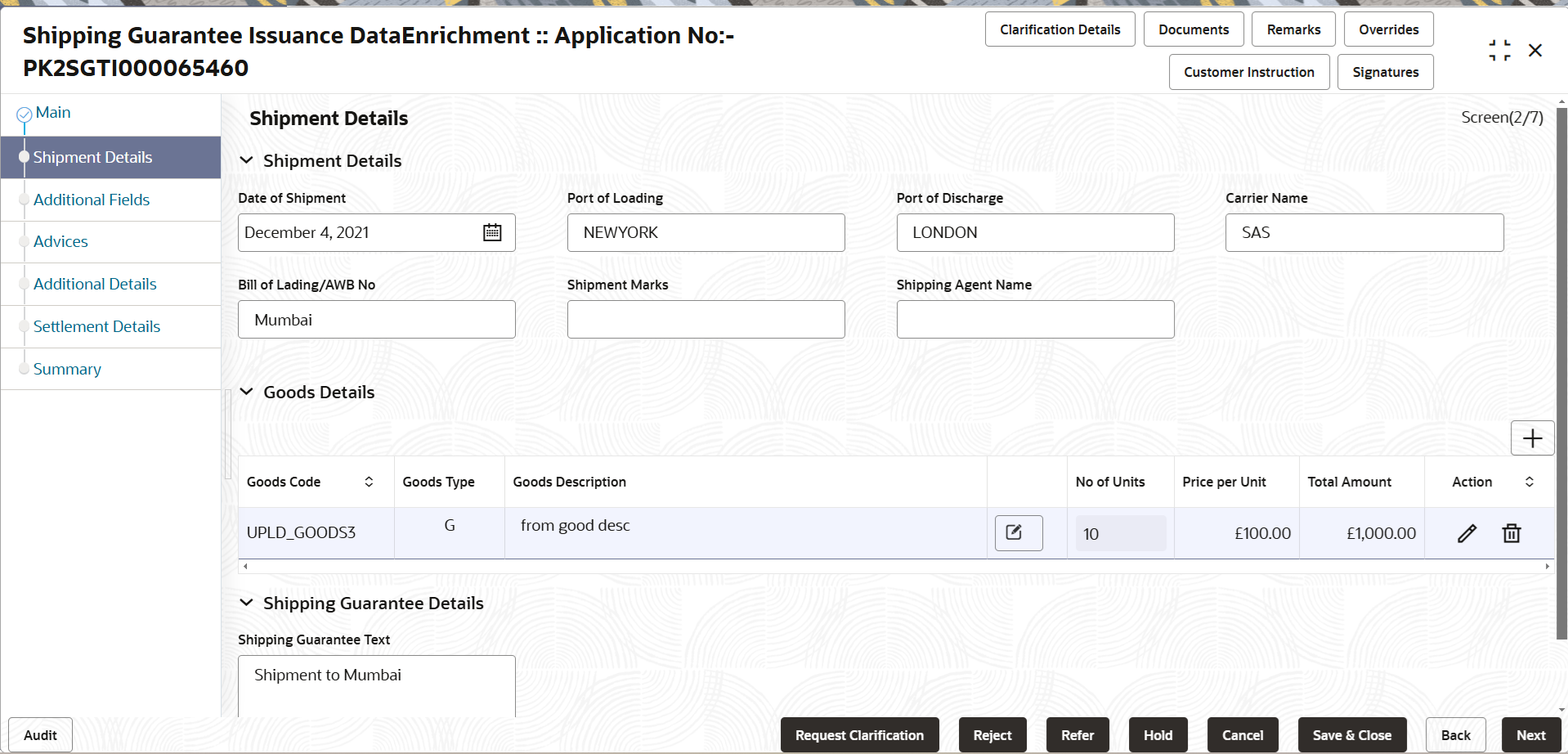 Description of deshipmentdetails.png follows
