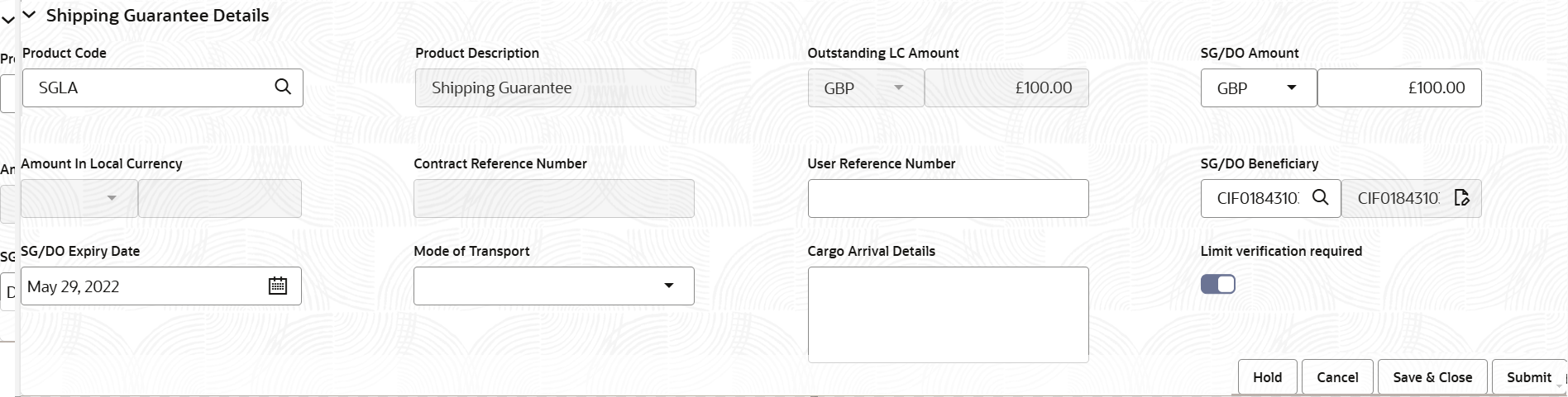 Description of registrationshippingguaranteedetails.png follows