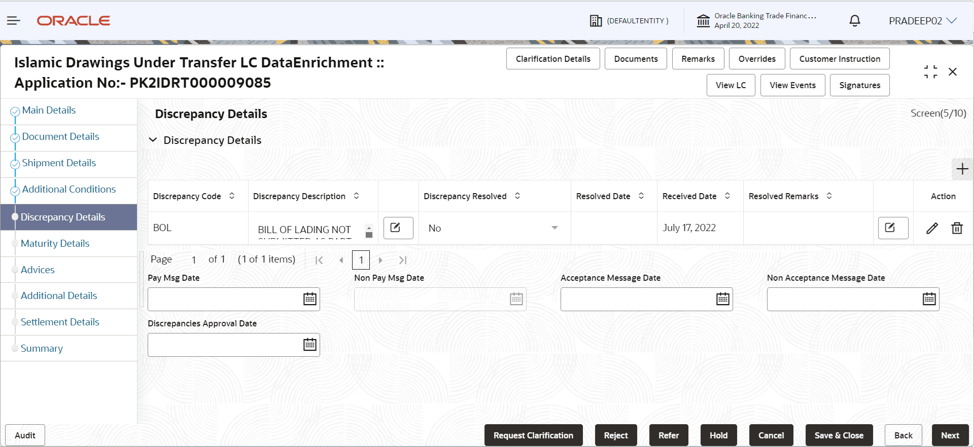 Description of dediscrepancydetails.png follows Description of dediscrepancydetails.png follows