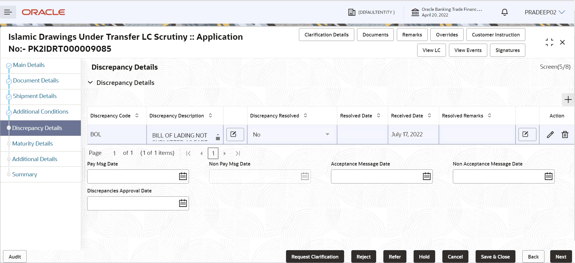 Description of scrutinydiscrepancydetails.png follows Description of scrutinydiscrepancydetails.png follows