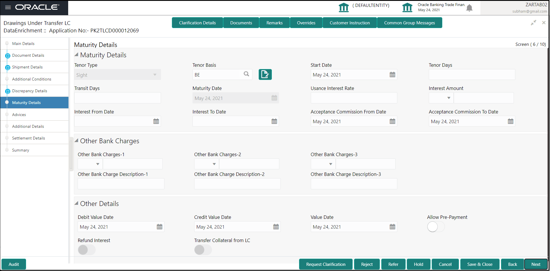 Description of dematuritydetails.png follows
