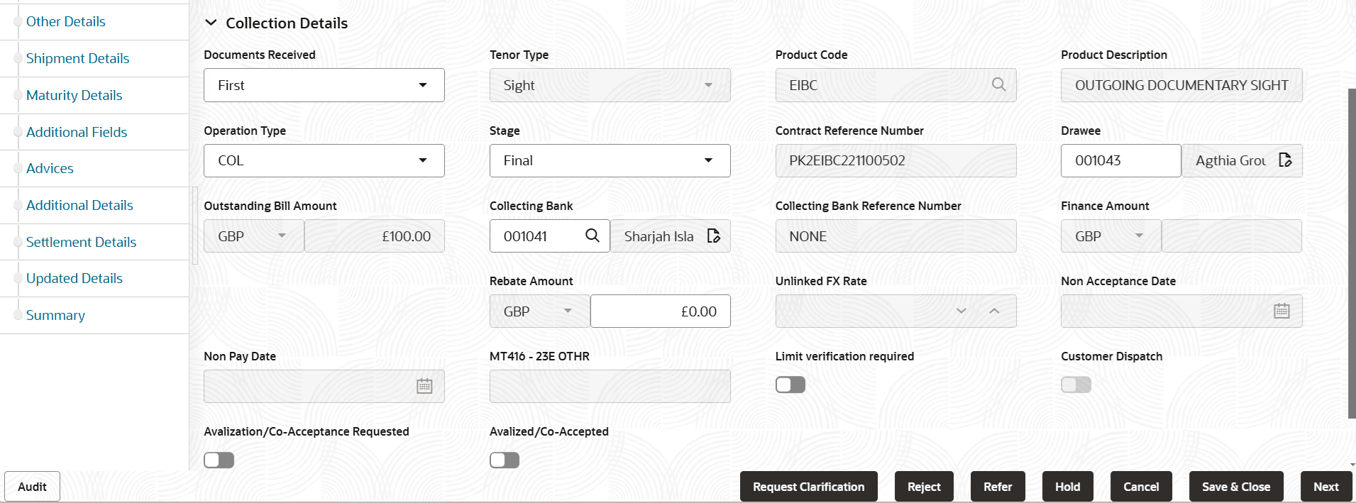 Description of demaincollectiondetails.png follows