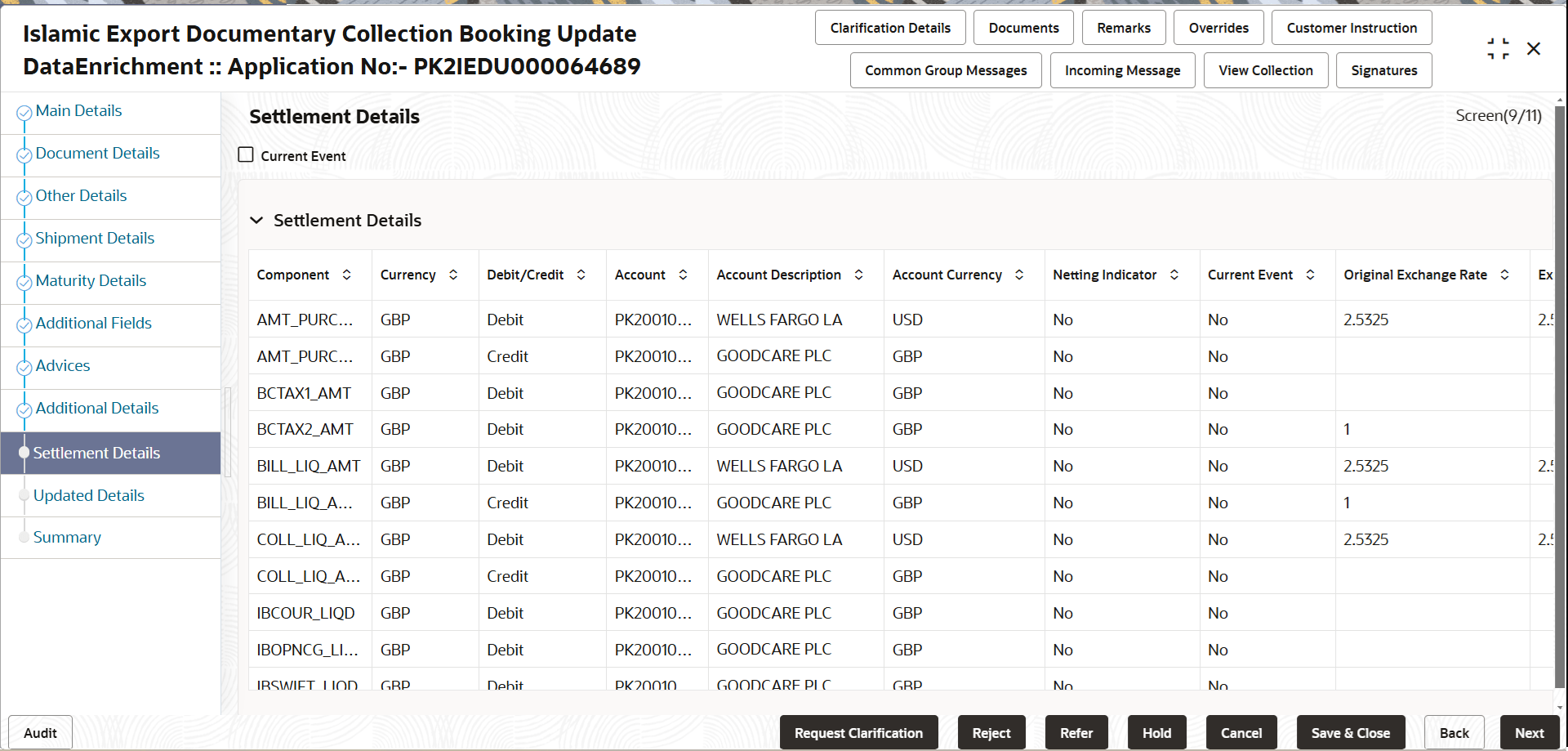 Description of desettlementdetails.png follows
