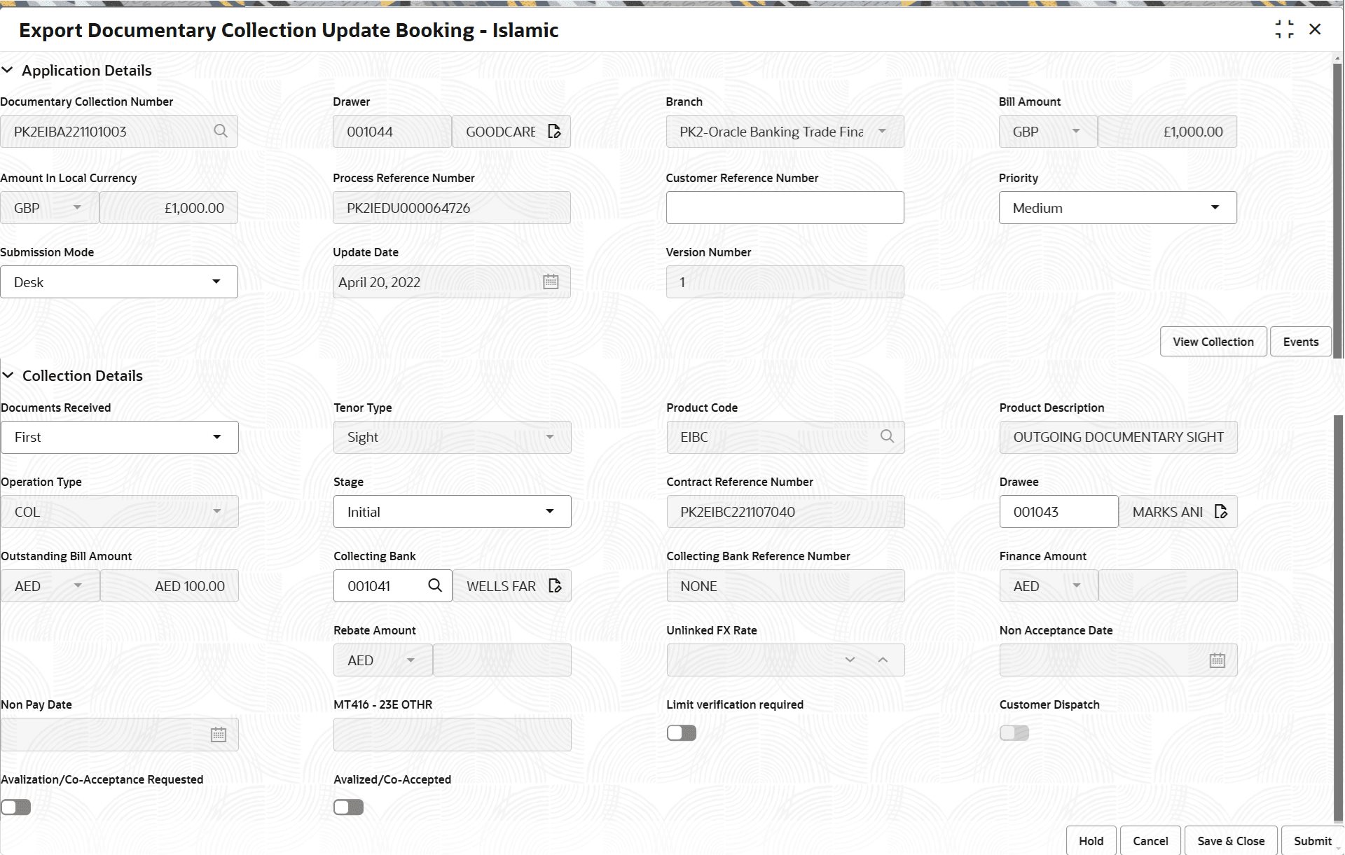 Description of registrationapplicationdetails.png follows Description of registrationapplicationdetails.png follows