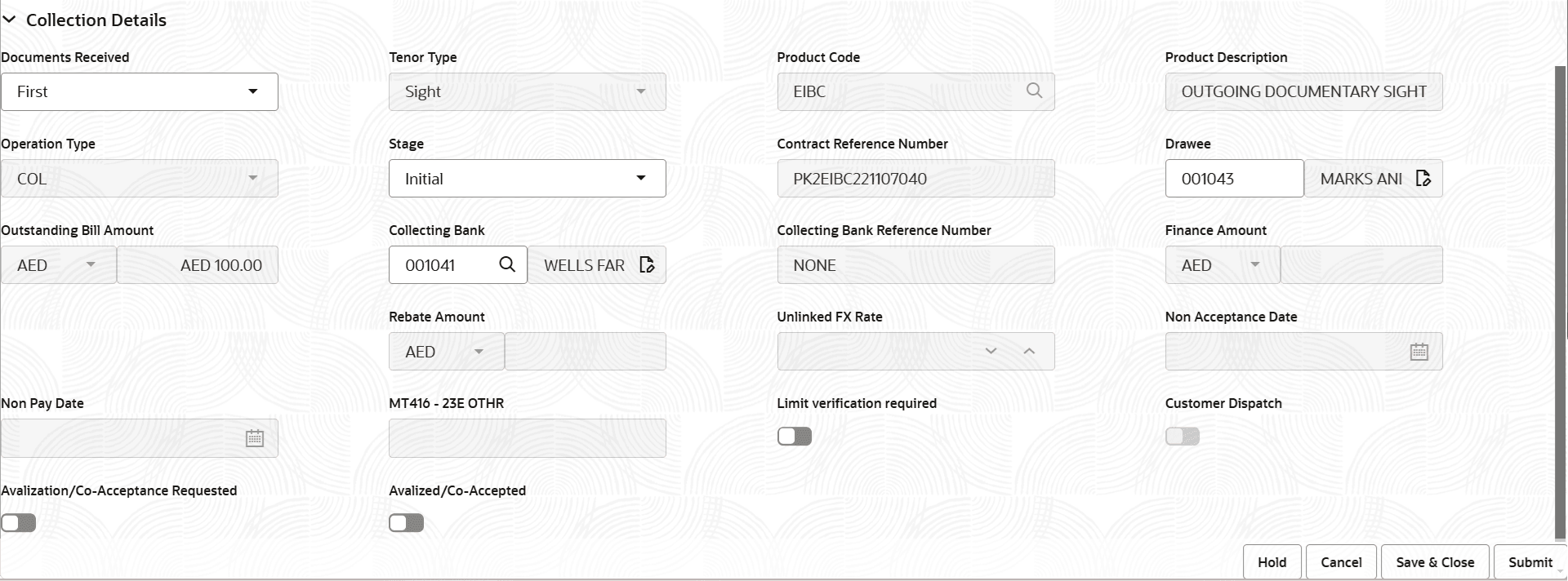Description of registrationcollectiondetails.png follows Description of registrationcollectiondetails.png follows