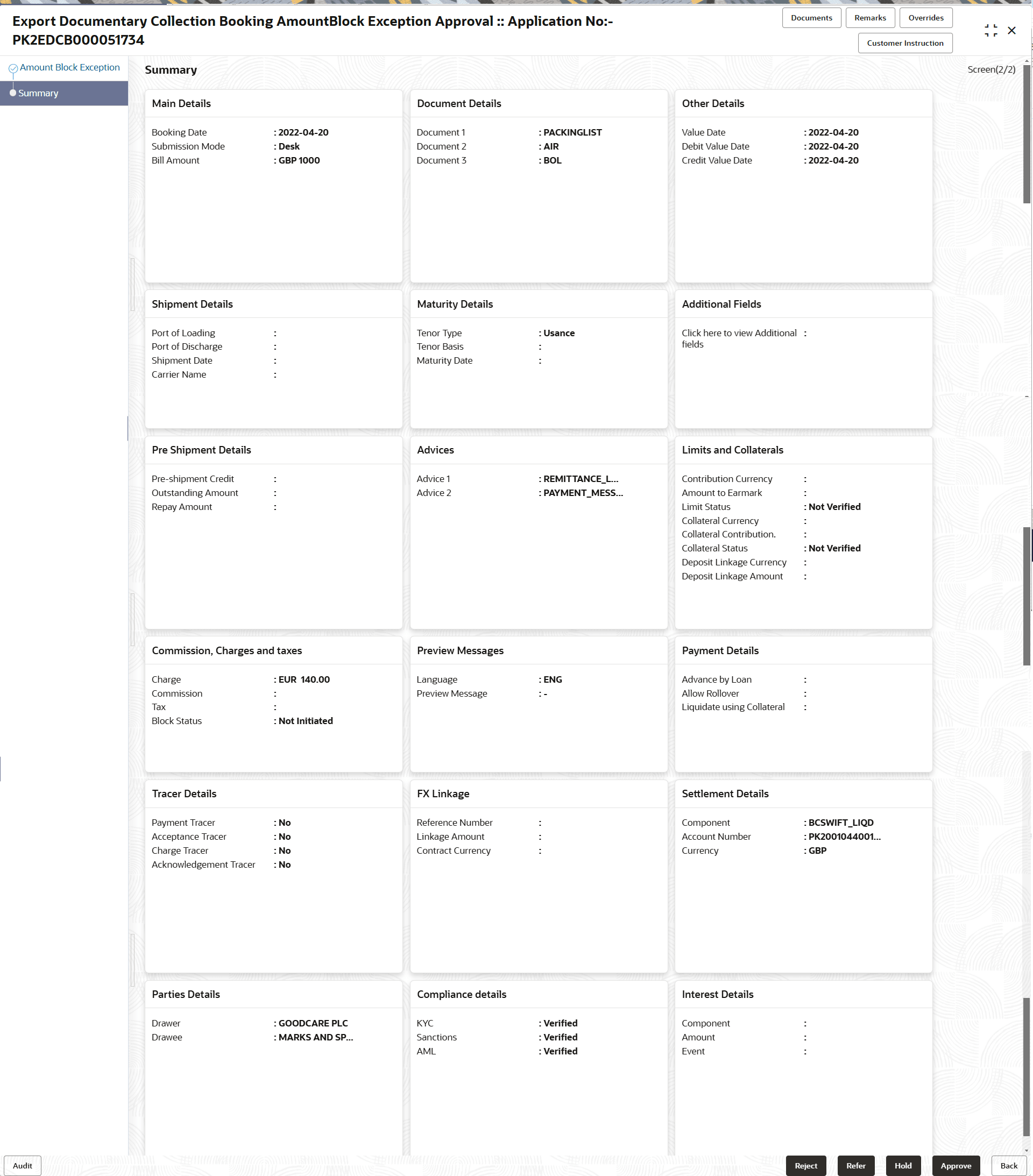 Description of amountblockexceptionsummary.png follows