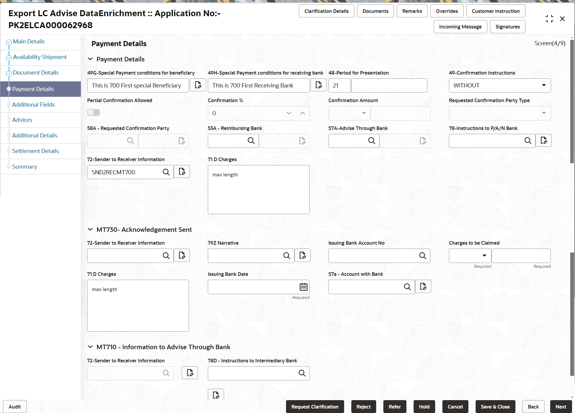 Description of depaymentdetails.png follows