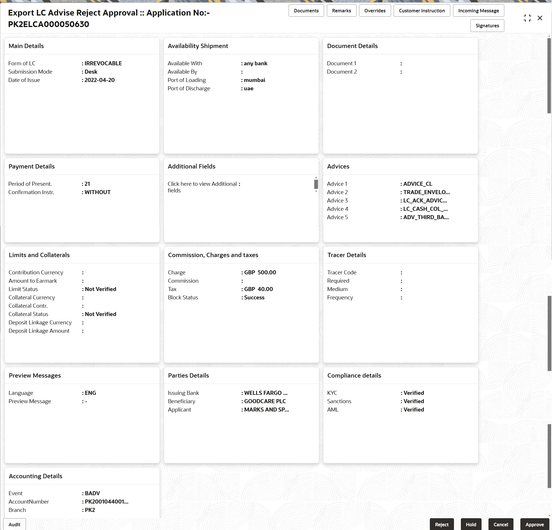 Description of rejectapprovalsummary.png follows Description of rejectapprovalsummary.png follows