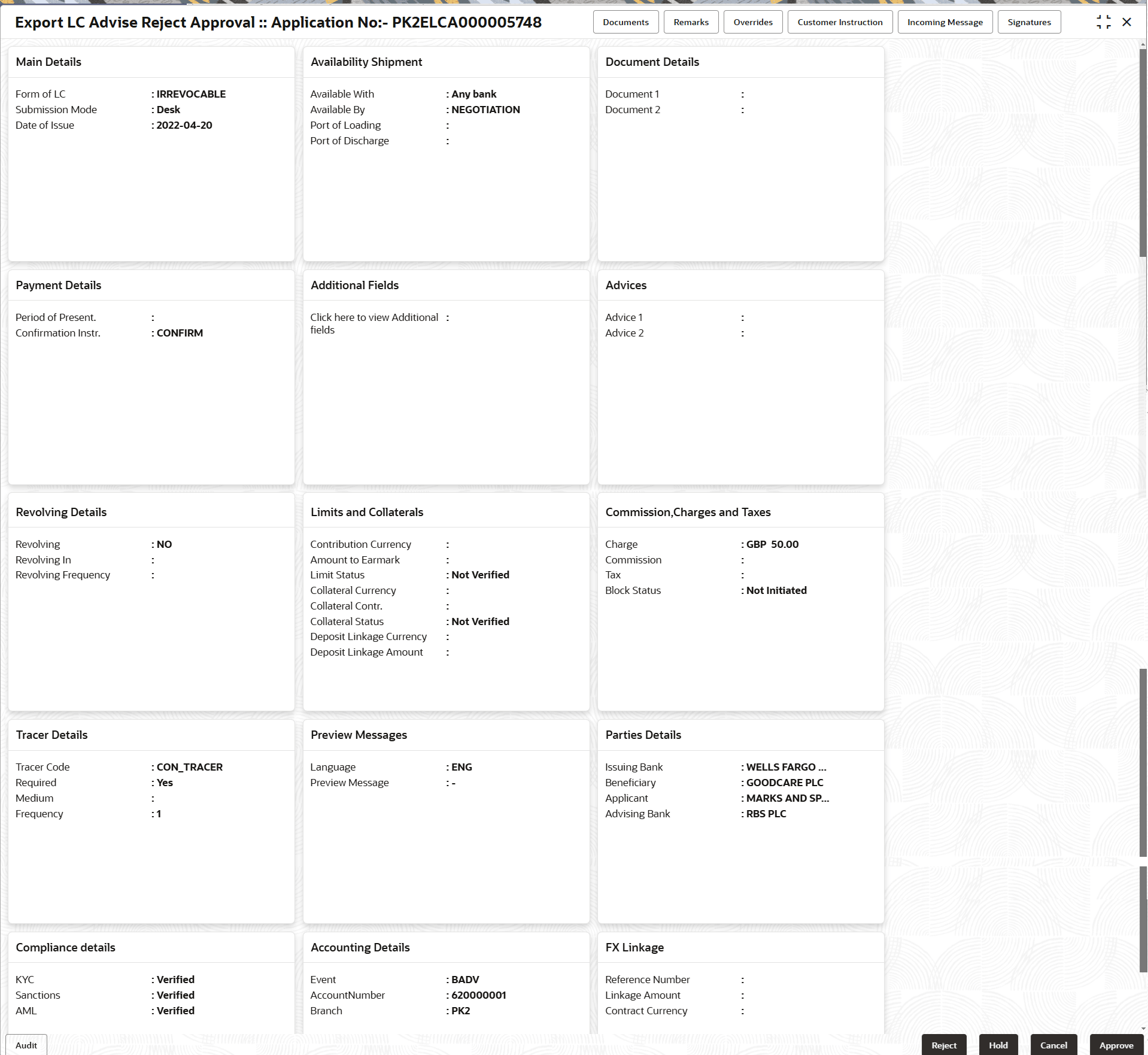 Description of rejectapprovalsummary.png follows Description of rejectapprovalsummary.png follows