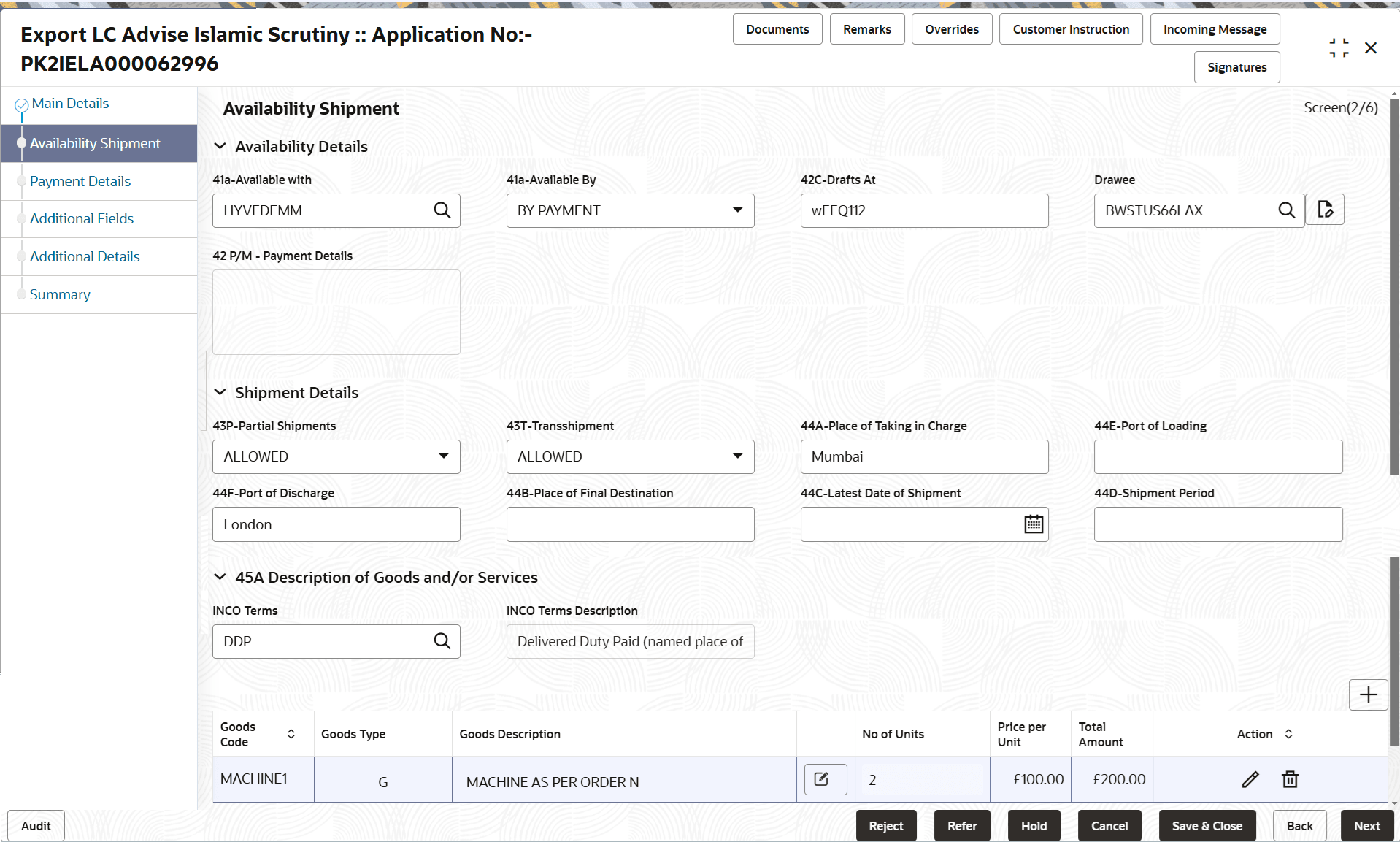 Description of scrutinyavailabilityshipment.png follows Description of scrutinyavailabilityshipment.png follows