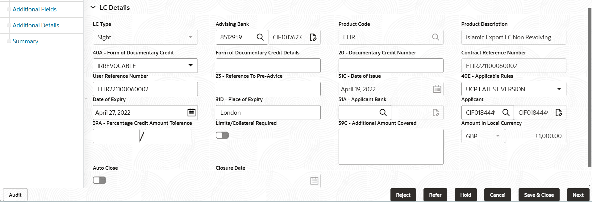 Description of scrutinymainlcdetails.png follows Description of scrutinymainlcdetails.png follows