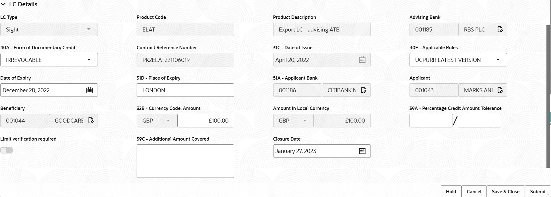 Description of registrationlcdetails.png follows Description of registrationlcdetails.png follows