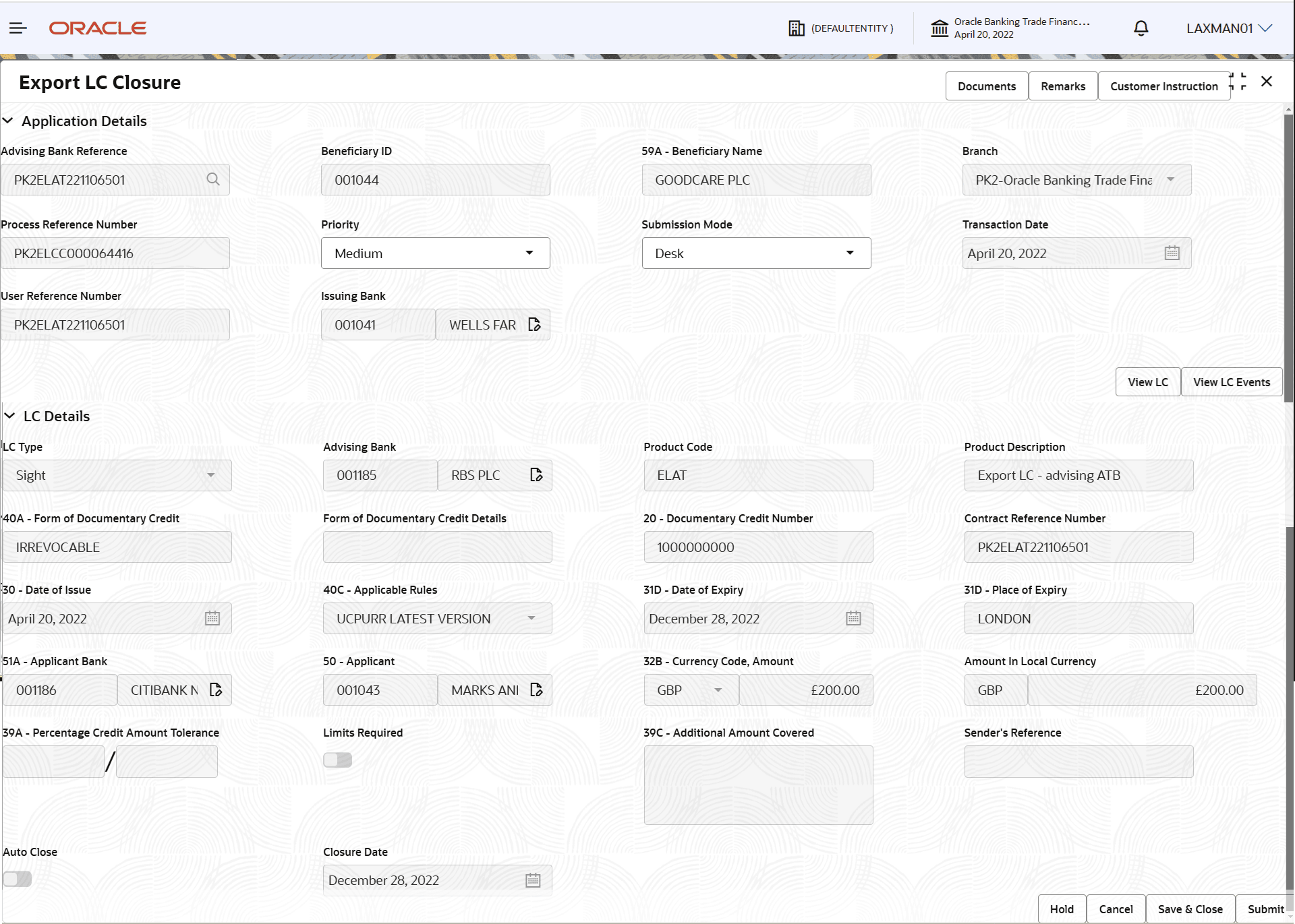 Description of registrationapplicationdetails.png follows Description of registrationapplicationdetails.png follows