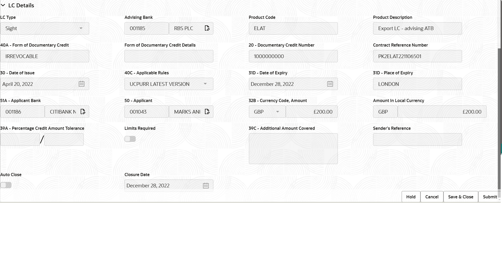 Description of registrationlcdetails.png follows Description of registrationlcdetails.png follows
