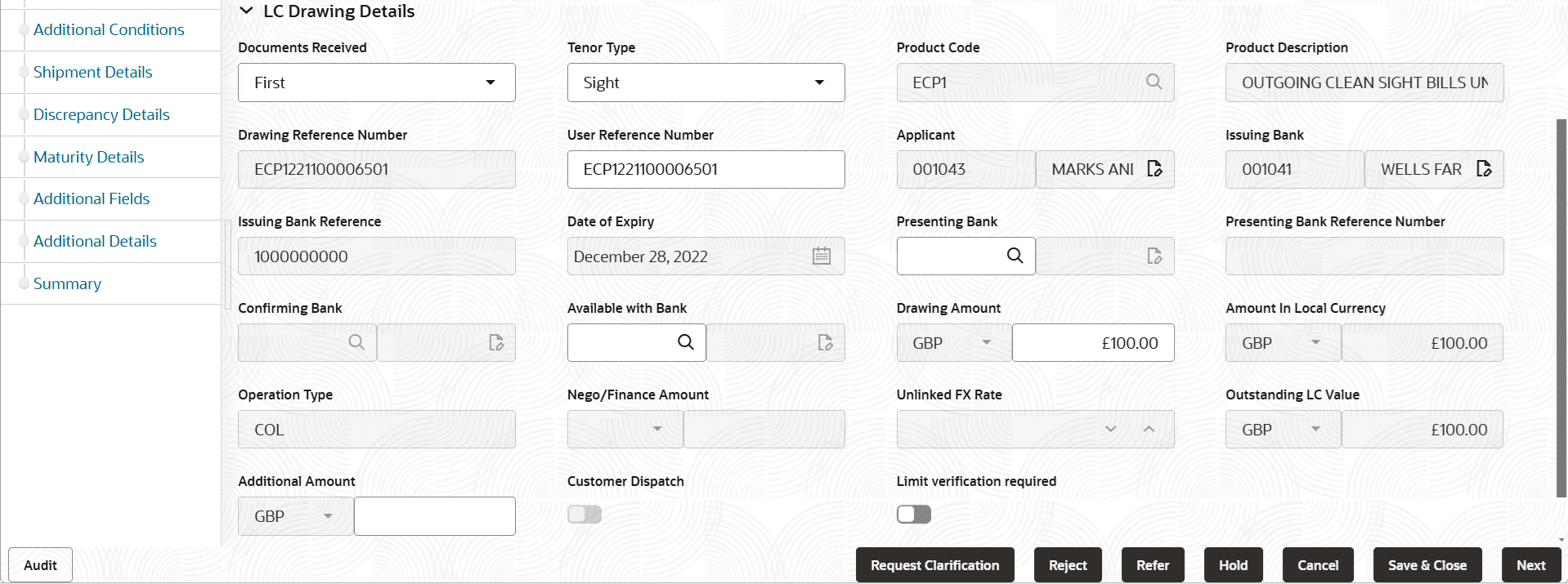 Description of scrutinymainlcdetails.png follows Description of scrutinymainlcdetails.png follows