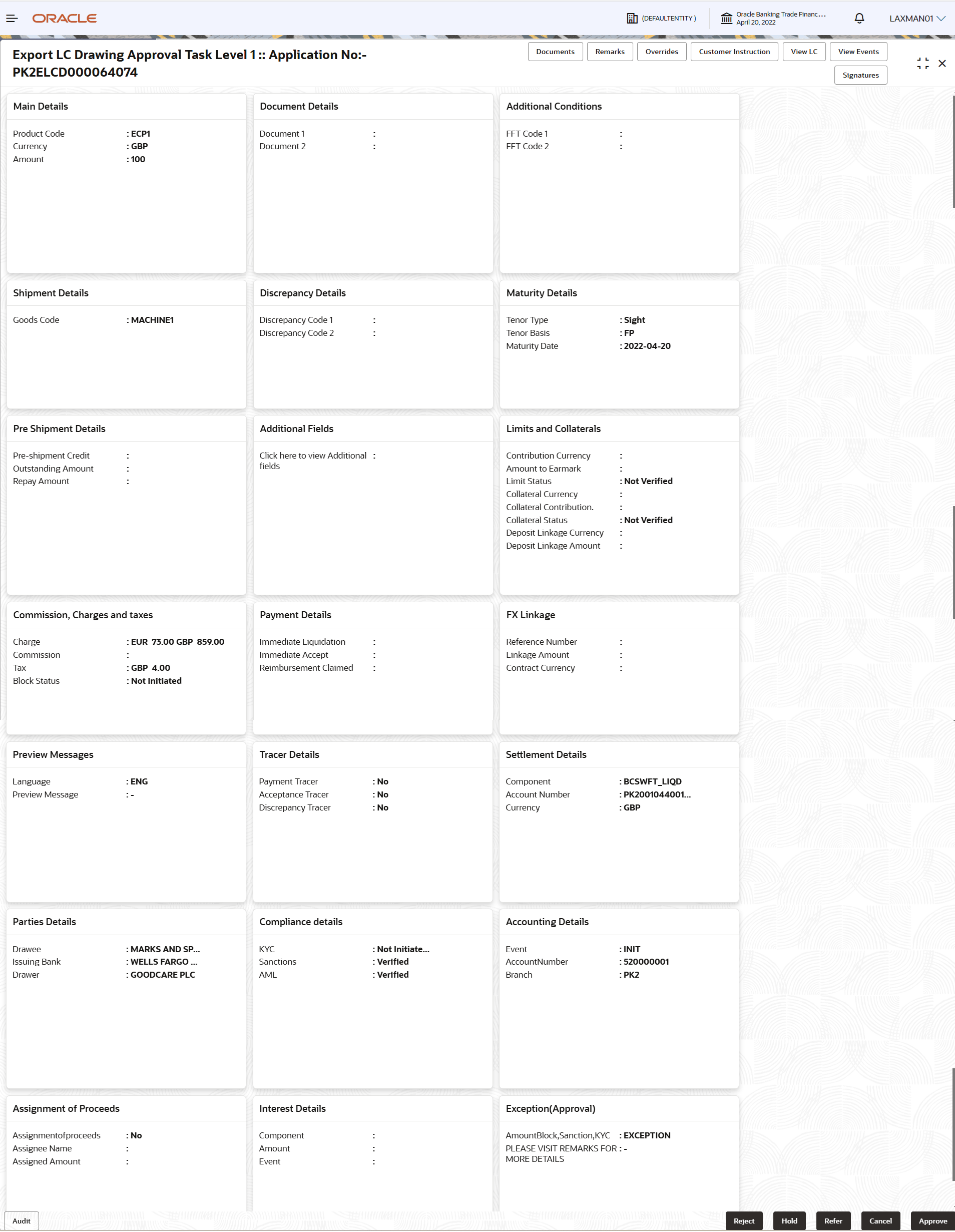 Description of approvalsummary.png follows