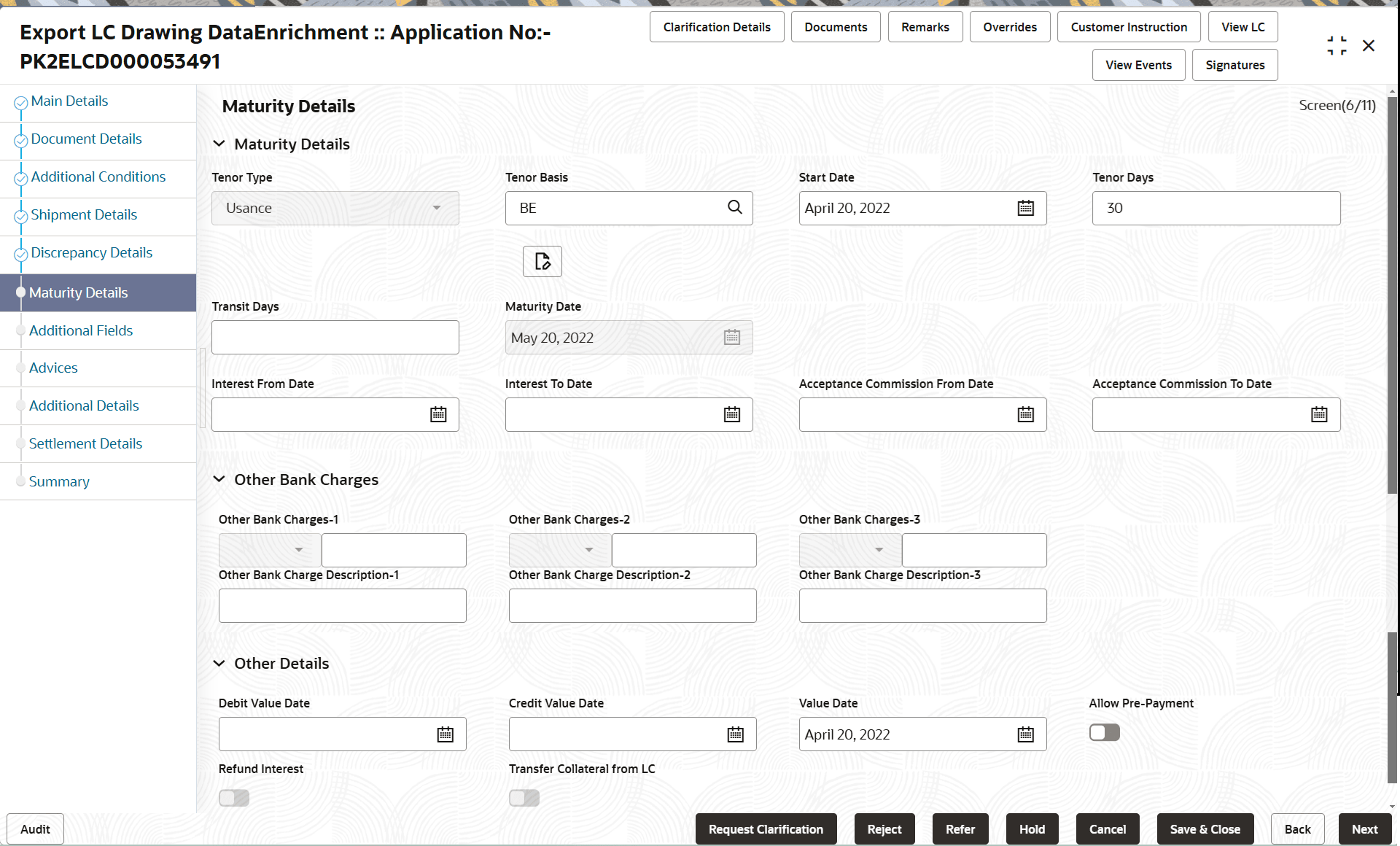 Description of dematuritydetails.png follows
