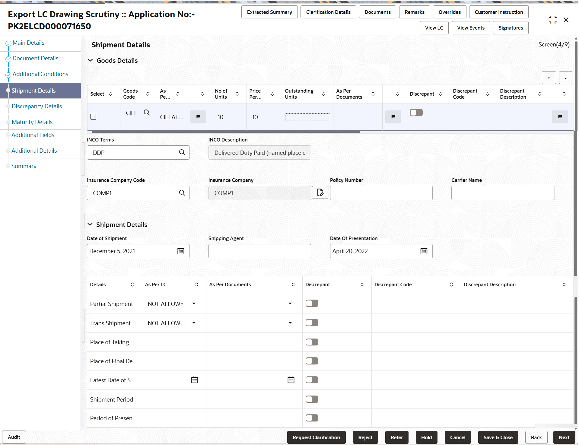 Description of scrutinyshipmentdetailsfull.png follows