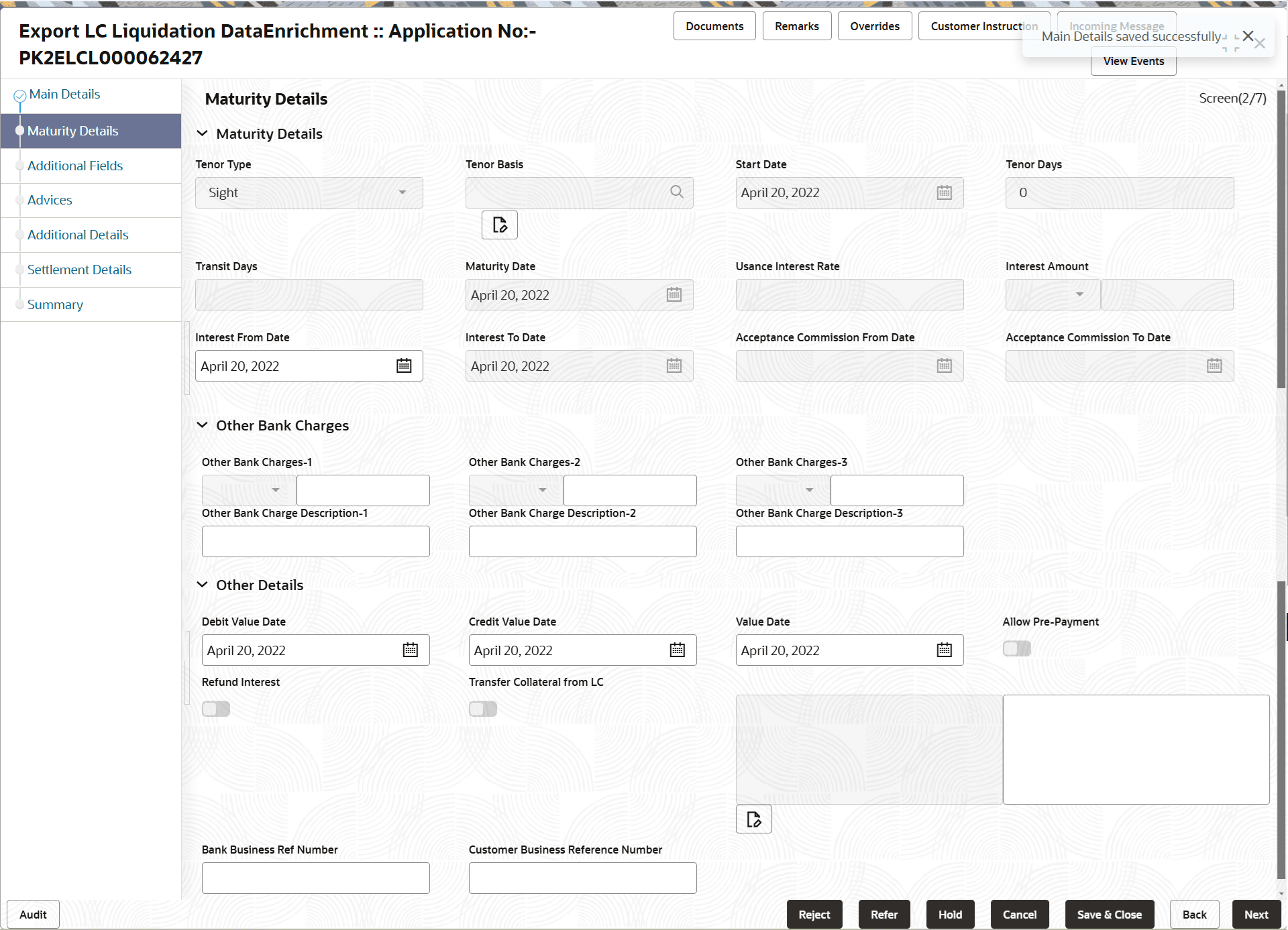 Description of dematuritydetails.png follows Description of dematuritydetails.png follows
