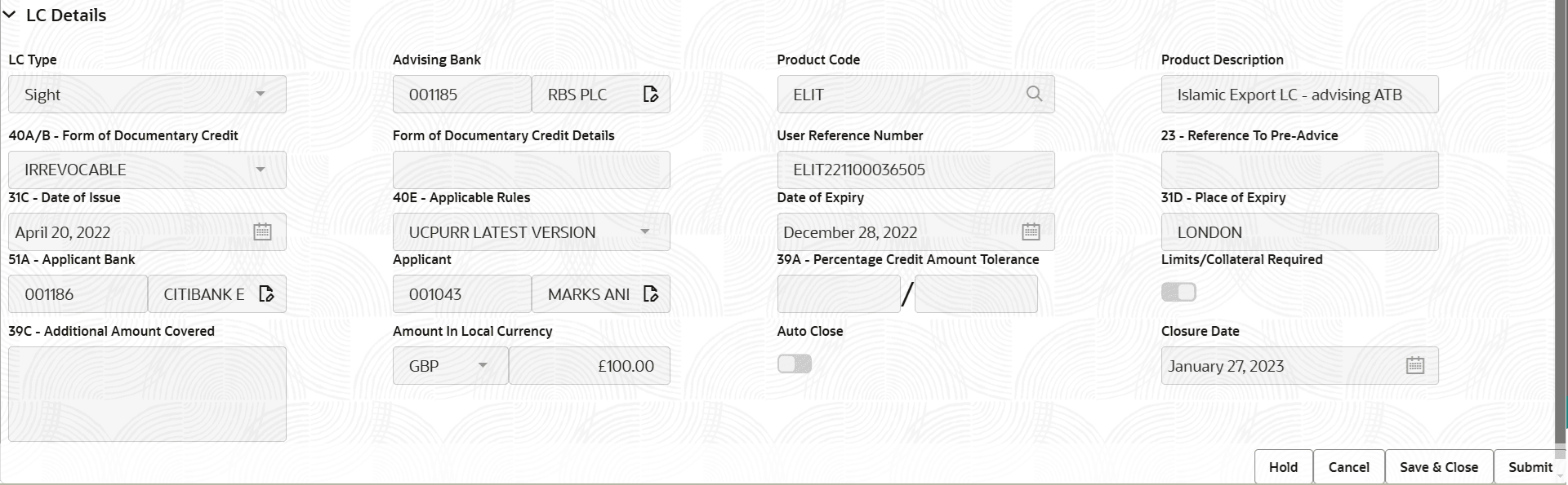 Description of registrationlcdetails.png follows Description of registrationlcdetails.png follows