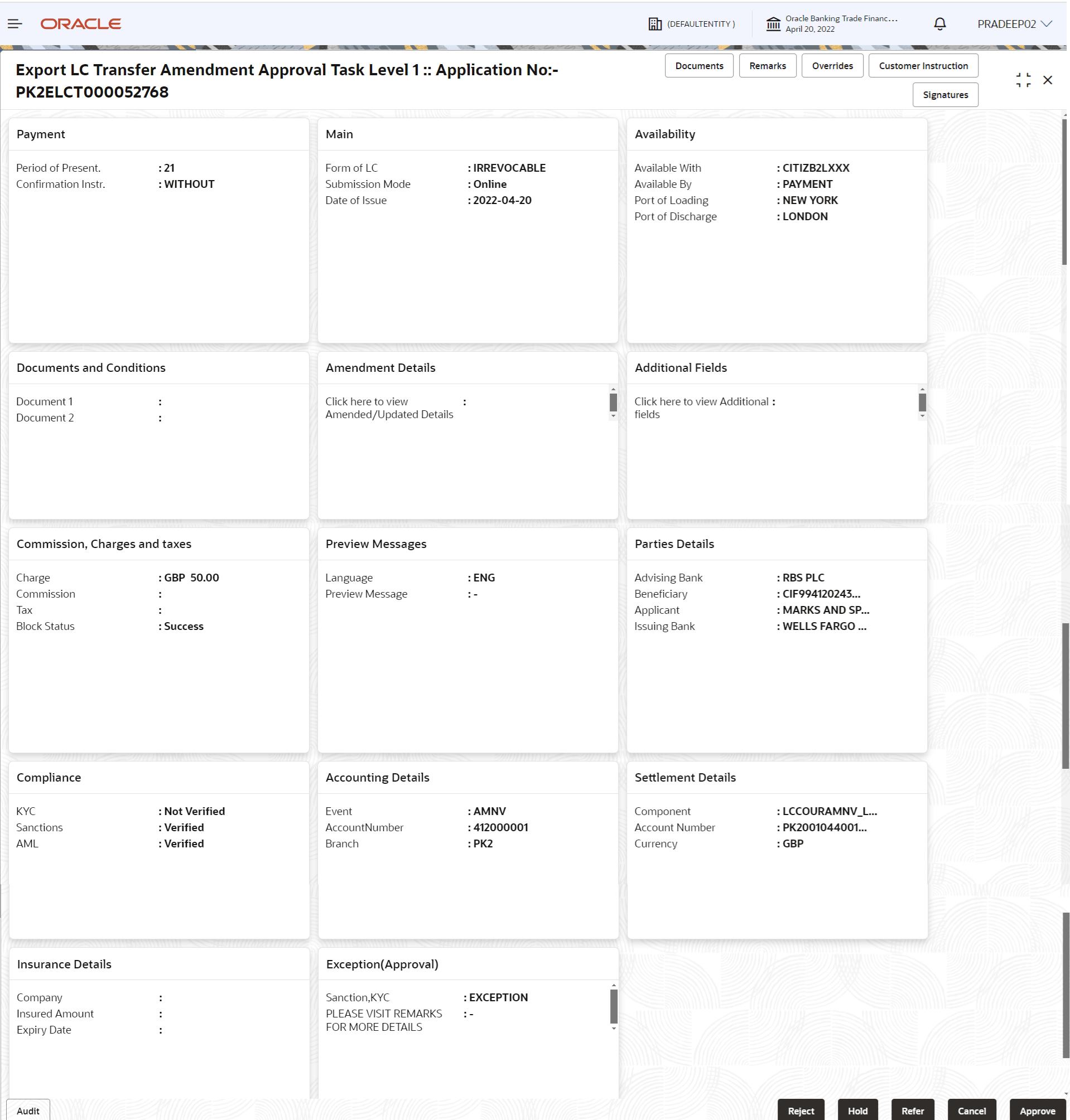 Description of approvalsummary.png follows