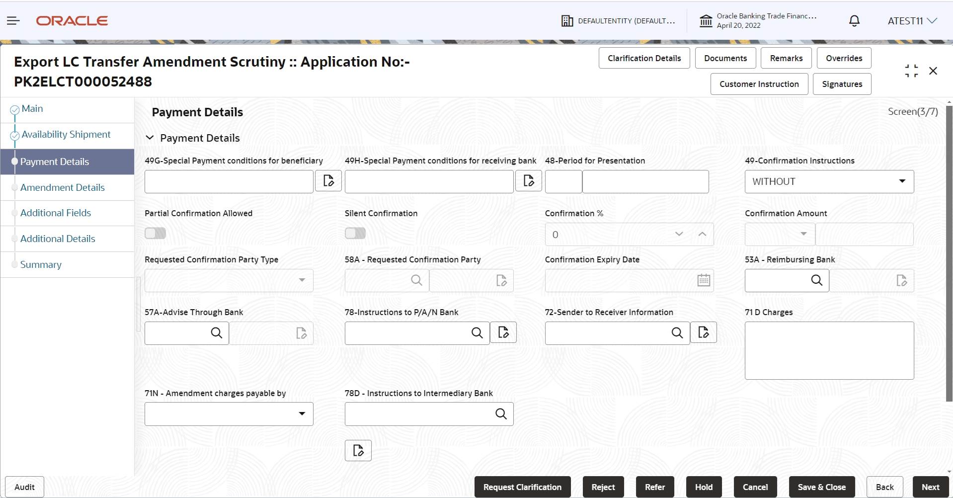 Description of scrutinypaymentdetails.png follows Description of scrutinypaymentdetails.png follows