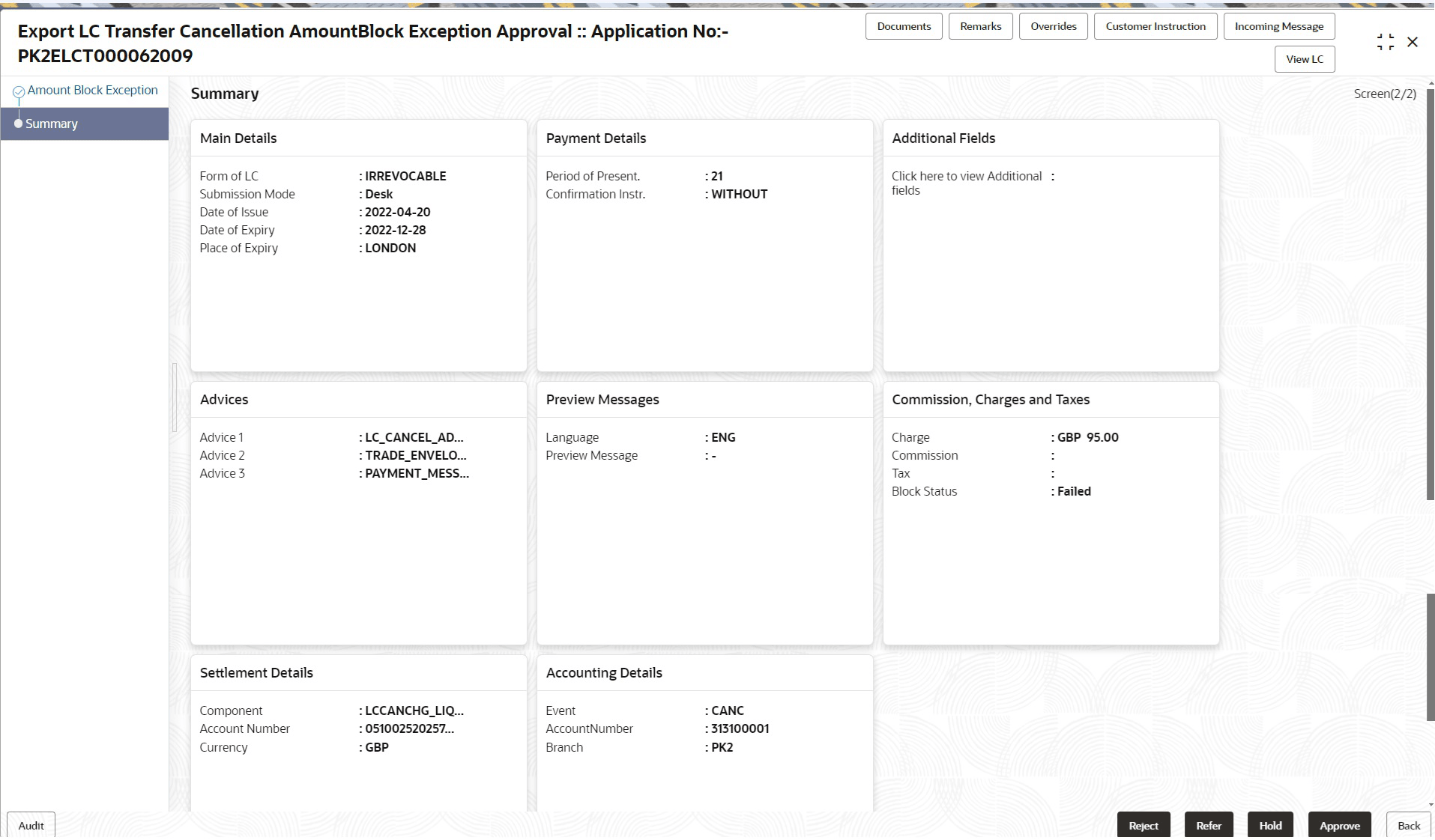 Description of amountblockexceptionsummary.png follows Description of amountblockexceptionsummary.png follows