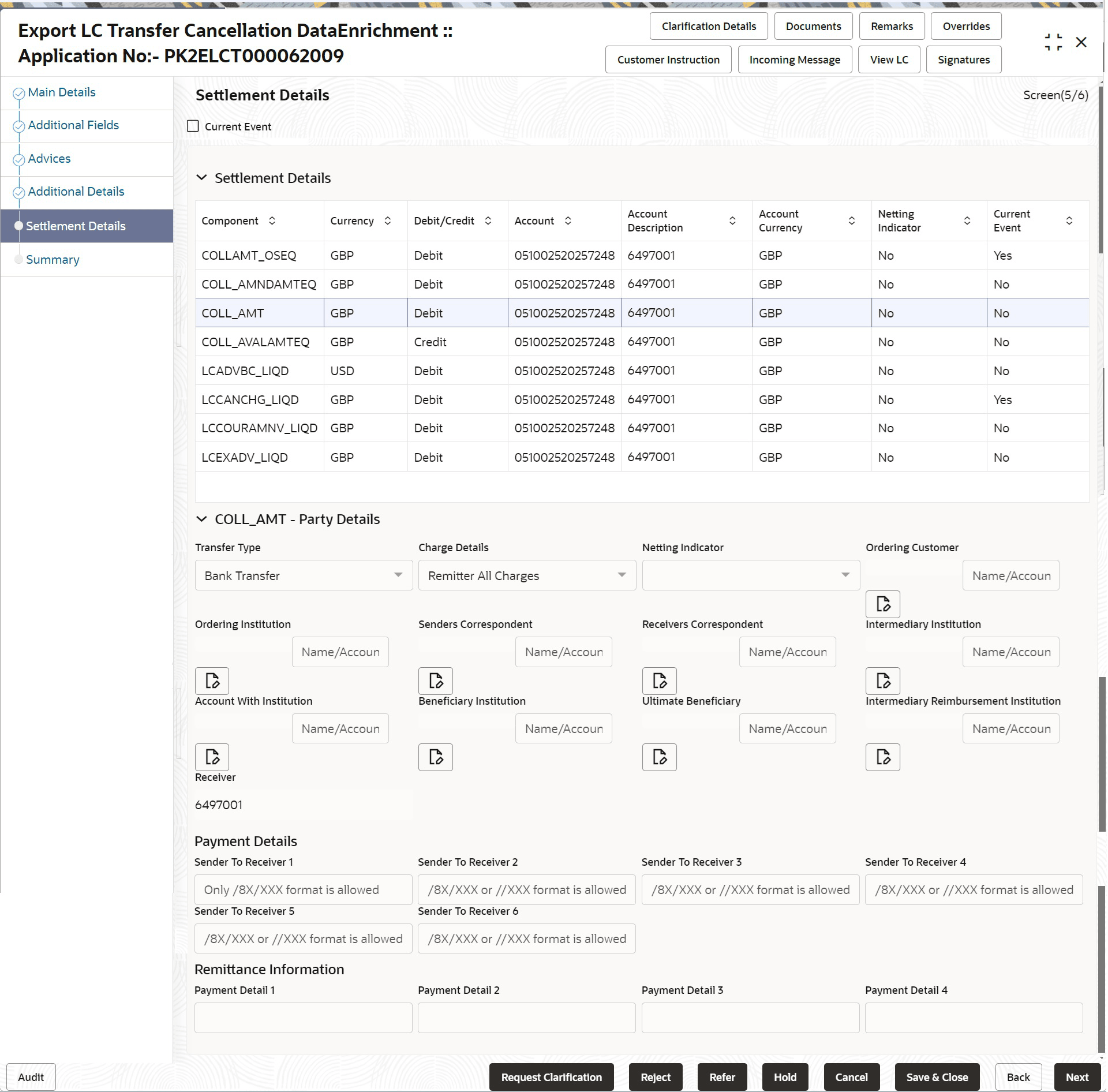 Description of desettlementdetails.png follows
