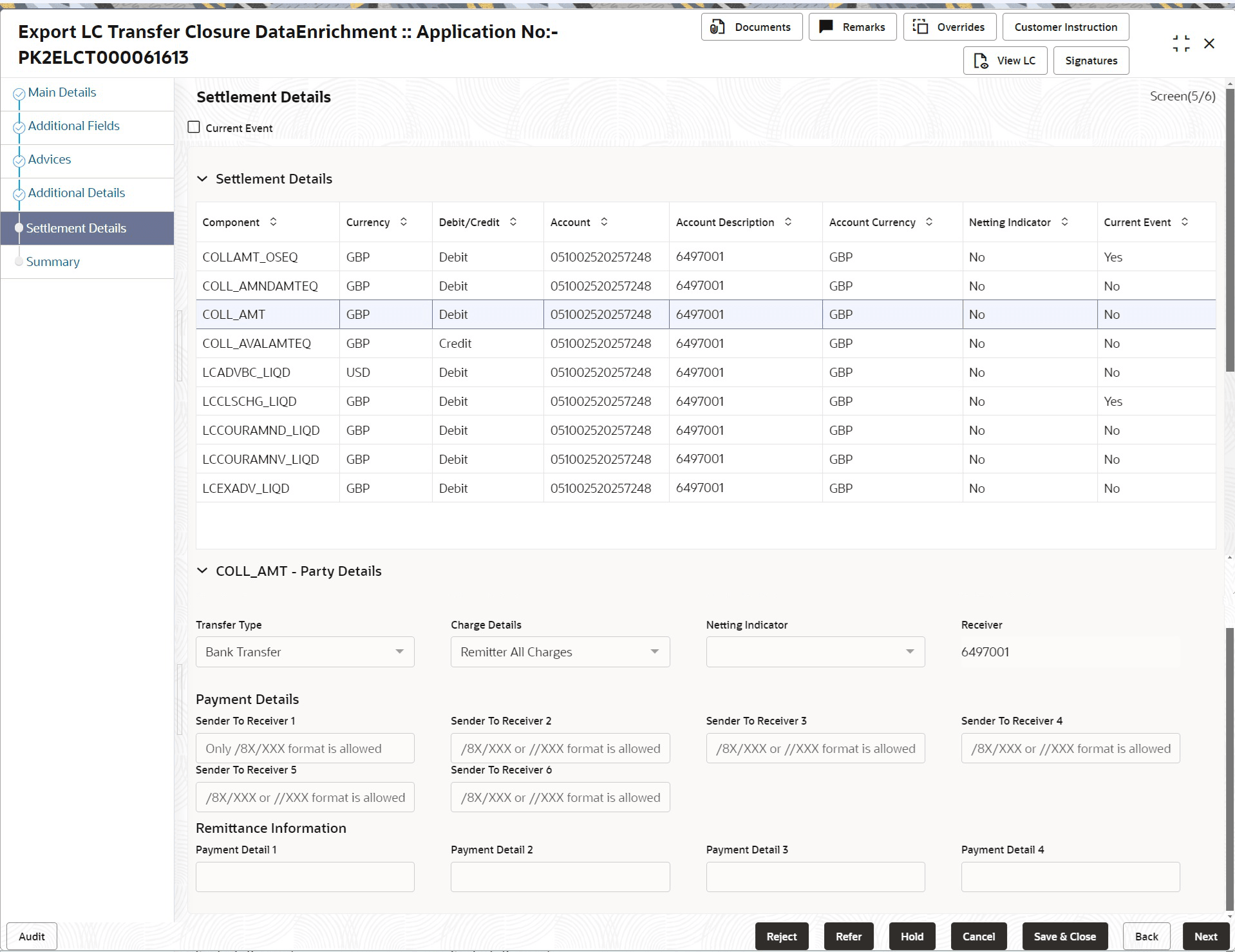 Description of desettlementdetails.png follows