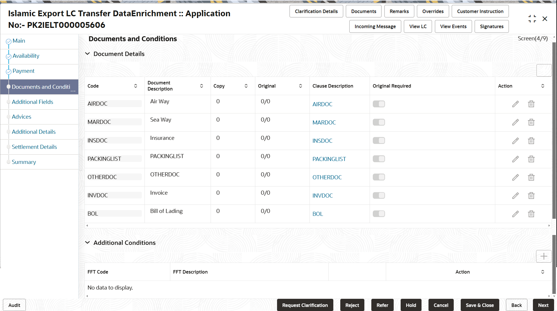 Description of dedocumentsandconditions.png follows