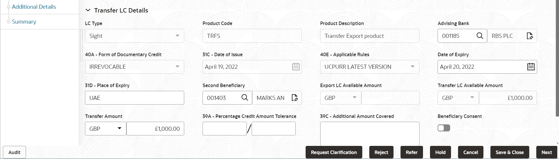 Description of scrutinymainlcdetails.png follows Description of scrutinymainlcdetails.png follows