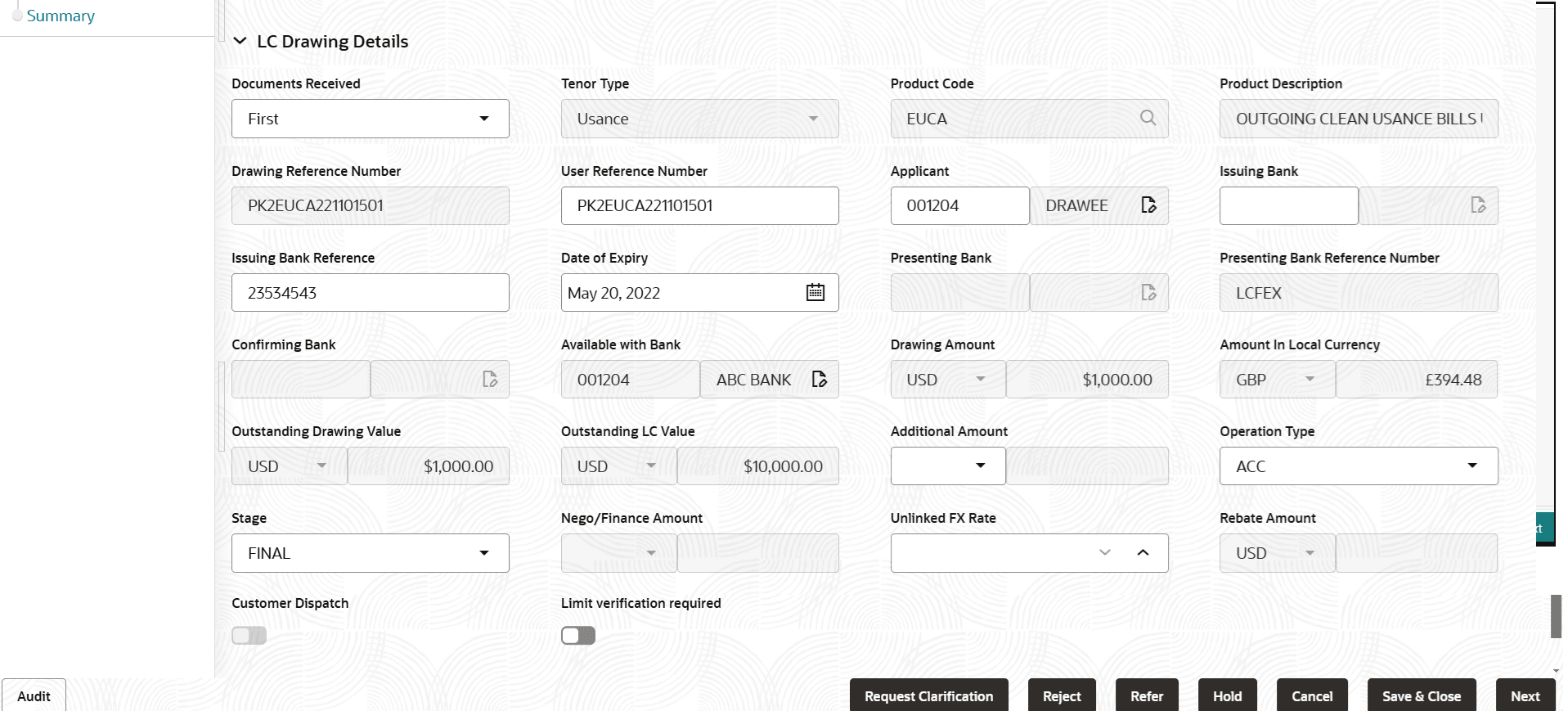 Description of scrutinymainlcdetails.png follows Description of scrutinymainlcdetails.png follows