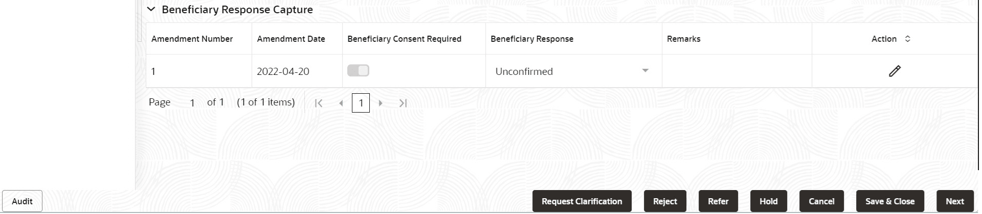 Description of debeneficiaryresponsecapture.png follows Description of debeneficiaryresponsecapture.png follows